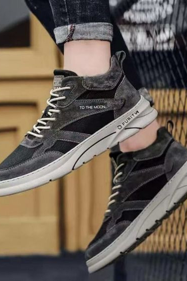 Креативная съемка мужских кроссовок с акцентом на детали и формы