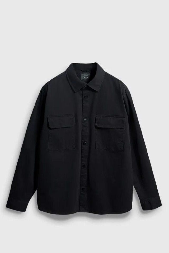 ЧЕРНАЯ ПЛОТНАЯ РУБАШКА 44-50