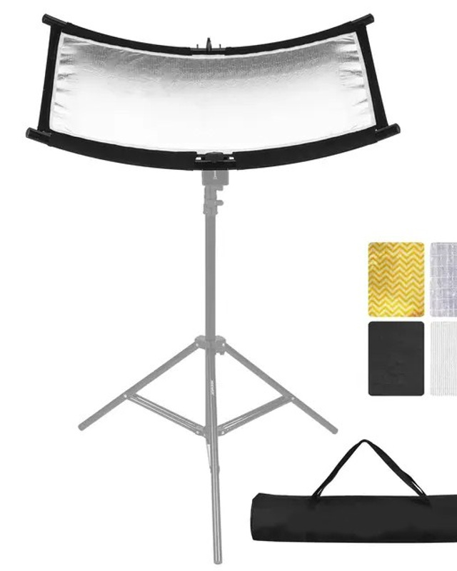 Изогнутый U-образный отражатель 110×45 см, 4 в 1