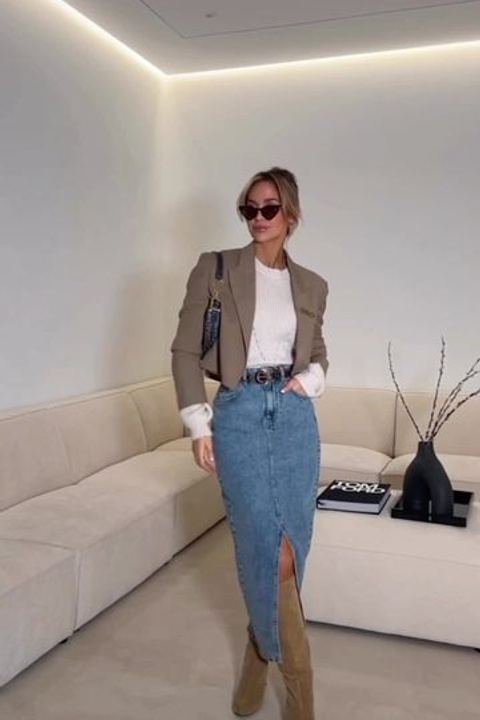 Съемка джинсовых юбок с акцентом на универсальность и удобство