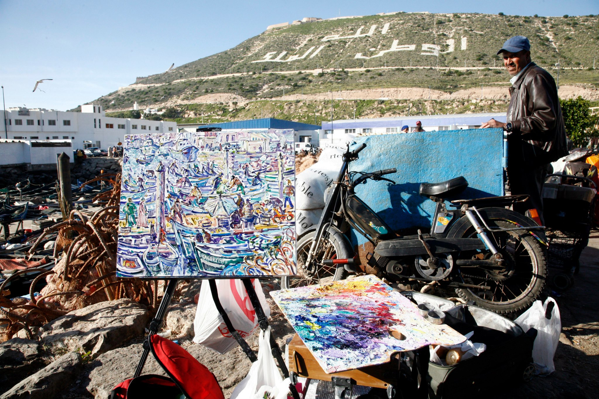 Boats of Moroccan fishermen