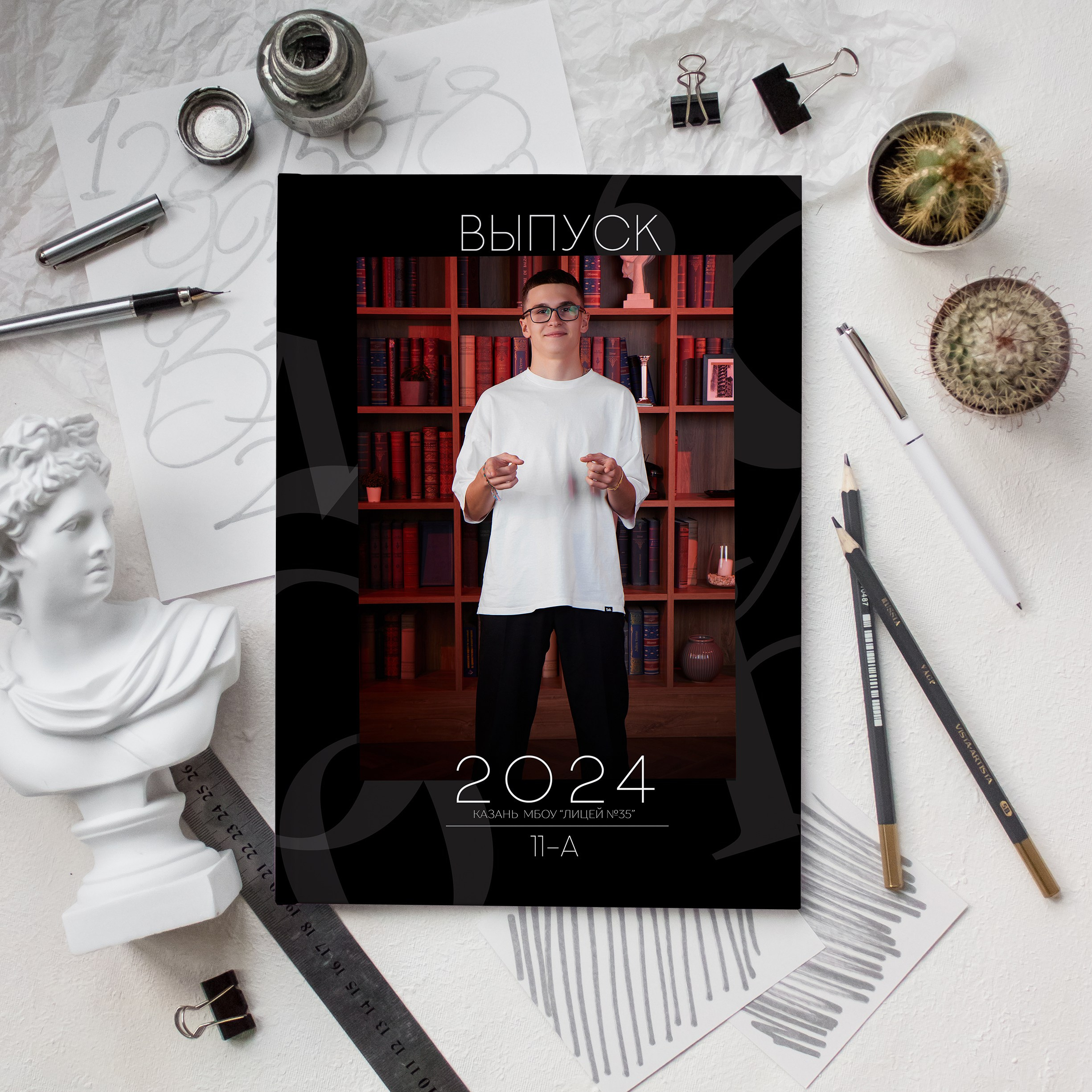 Минимальный альбом Казань «Белый». Школьный фотограф, выпускные альбомы