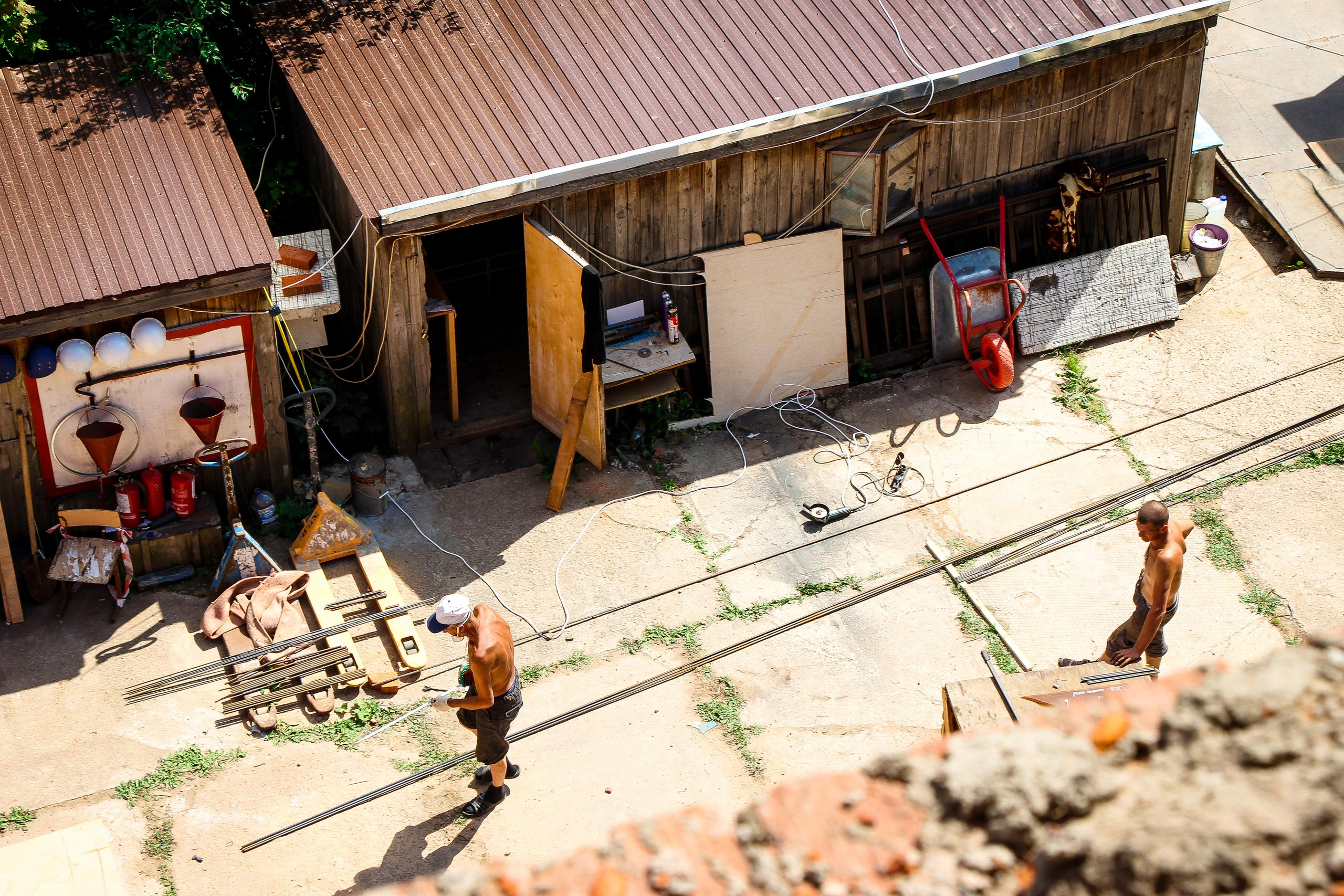 Строительство храма. Московская область г. Лобня. 2021 г. Мария Ткаченко. Документальная фотография