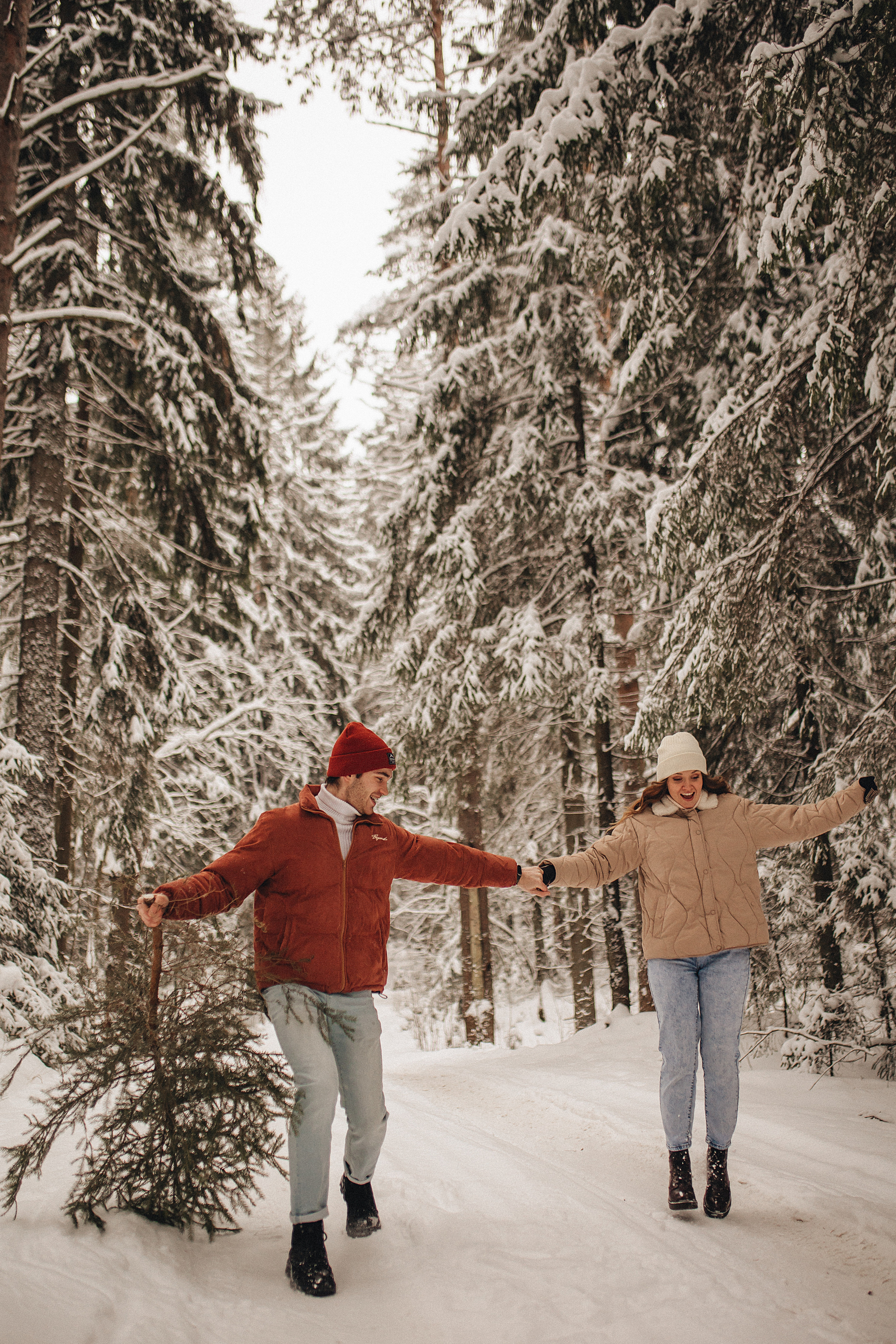 Дима и Алёна. Зимняя прогулка. Свадебный фотограф в Санкт-Петербурге Блинкова Екатерина