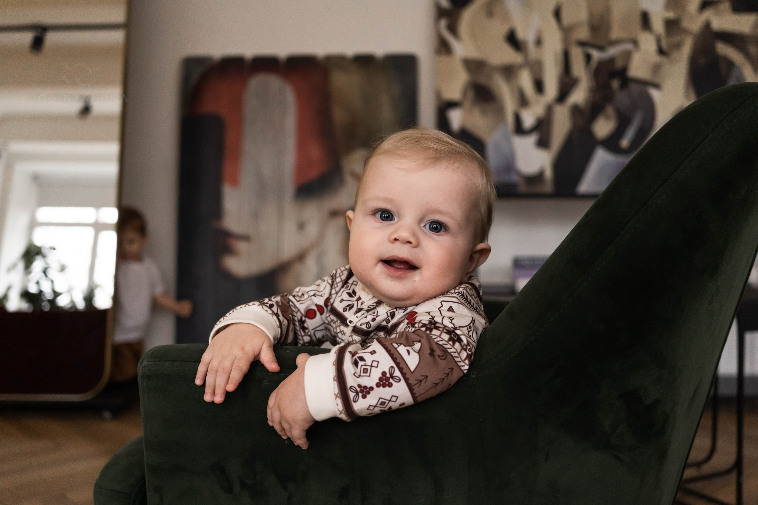 Новогодняя фотосессия семьи в студии. Фотограф на роды Москва. Фотограф новорожденных Москва