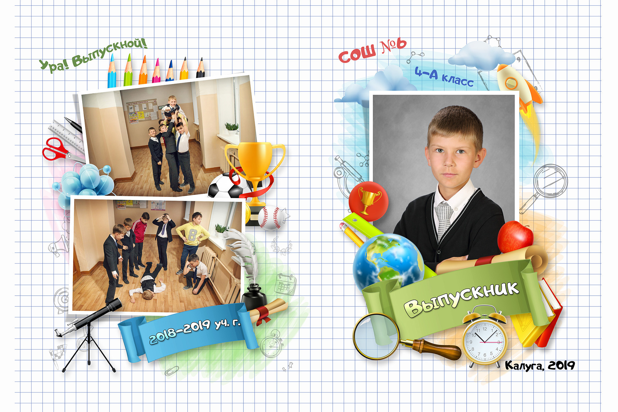 Белая клетка. Выпускные альбомы для детских садов, школ и ВУЗов