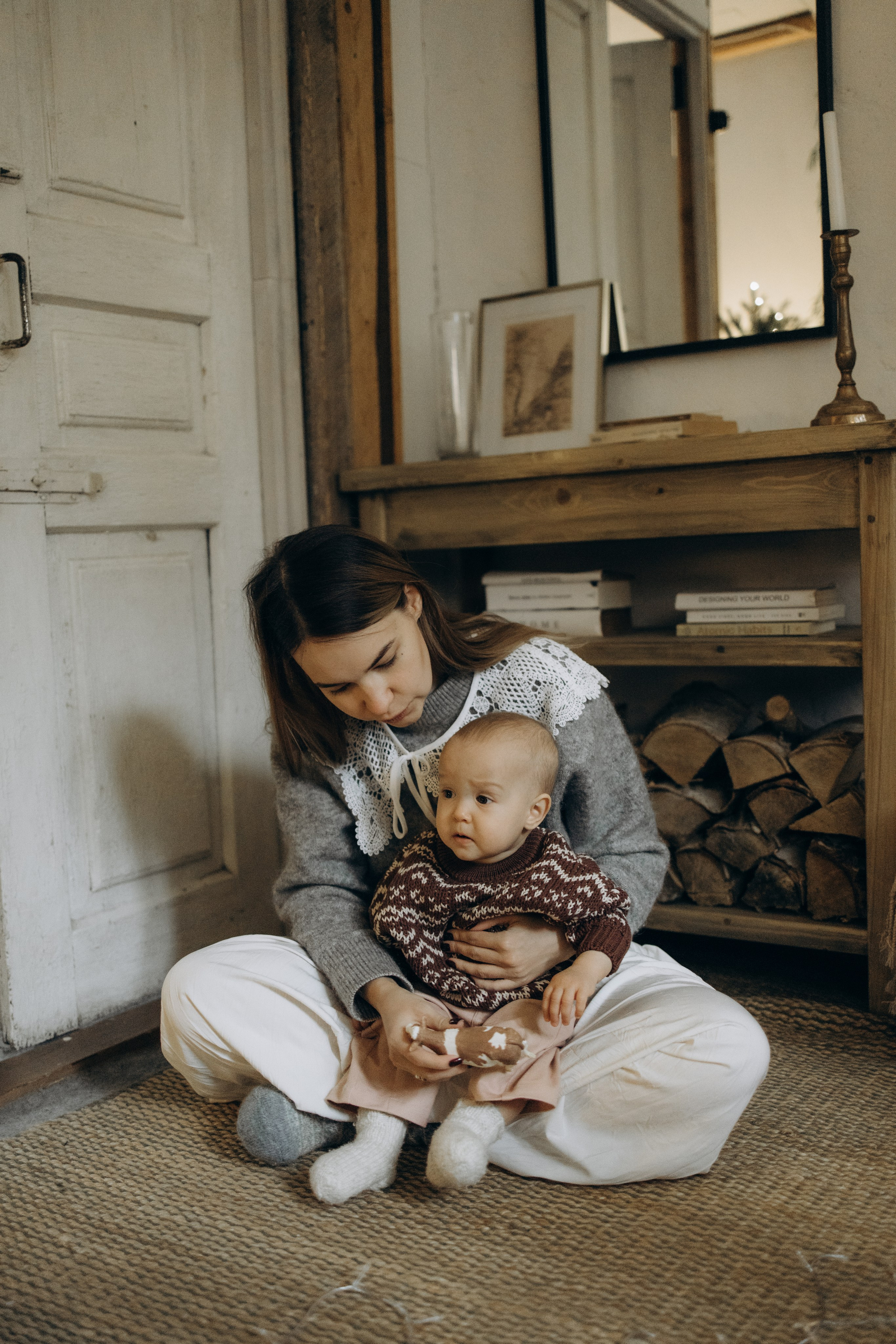 Зимнее утро с мамой. Семейный фотограф Москва Юлиана Фетисова