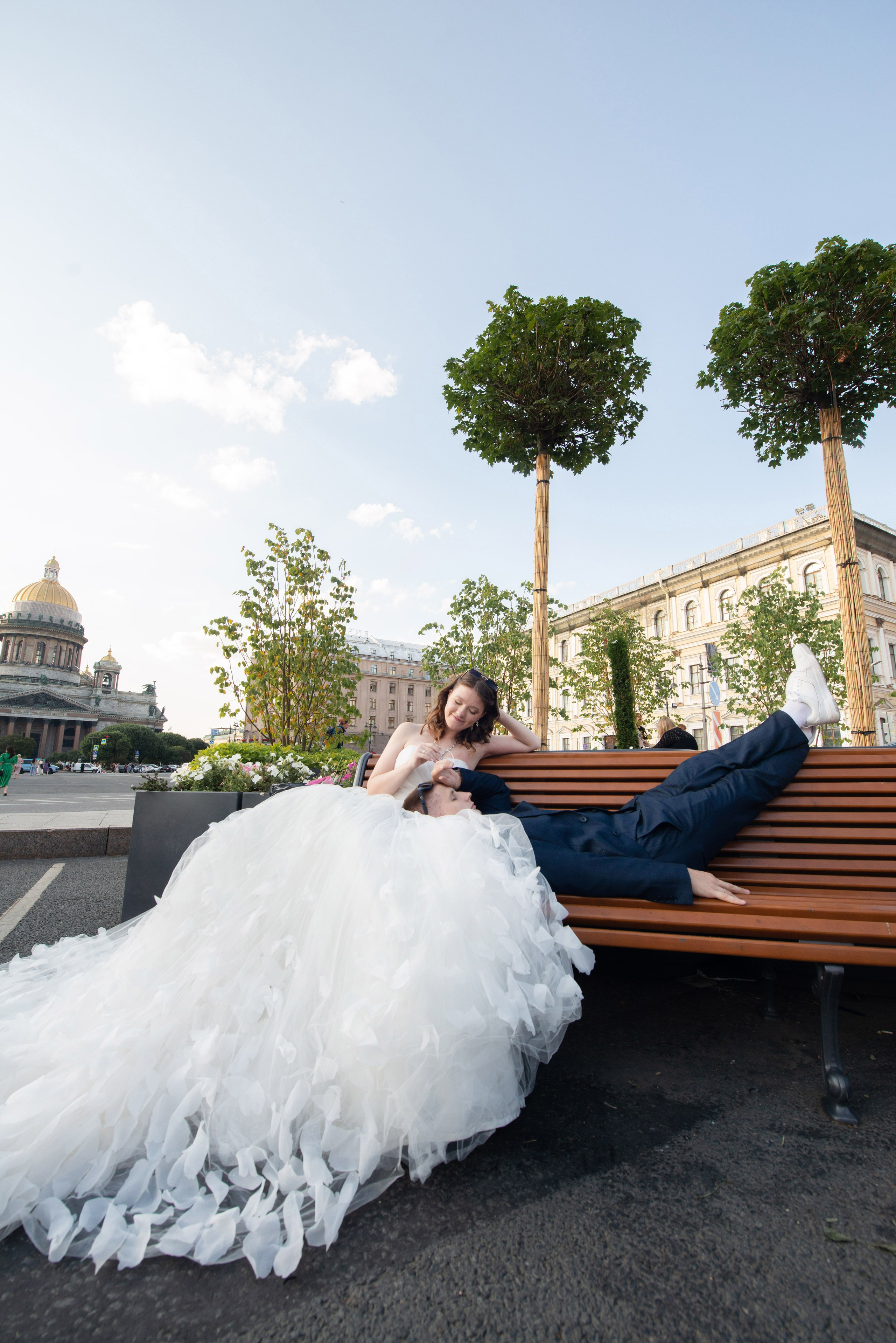 Зажигательная и динамичная свадебная фотосессия Анастасии и Максима. Портретный, семейный и свадебный фотограф в Санкт-Петербурге и в Пушкине Ширяев Денис