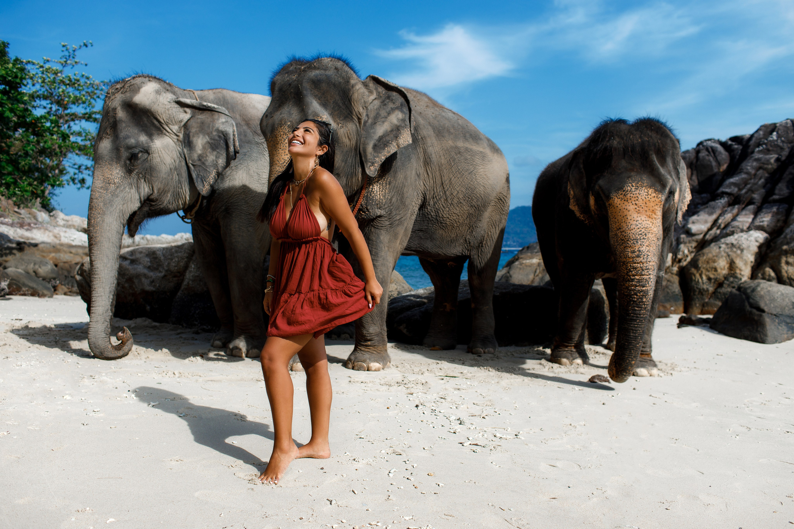 Фотосессия со слонами на Пхукете. Фотограф на Пхукете в Таиланде