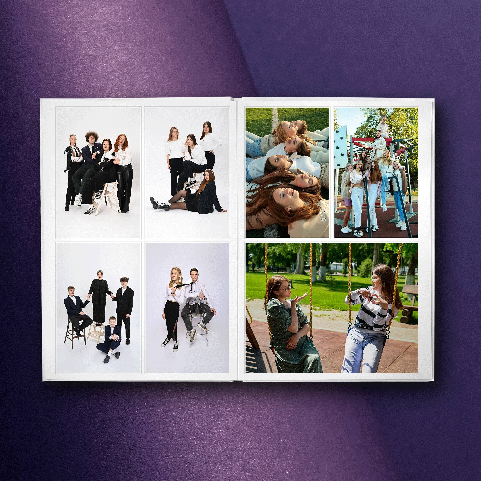 Выпускной альбом со студийной съемкой, цитатами и уличной фотосессией. Выпускные альбомы Брянск. Фотостудия выпускных альбомов