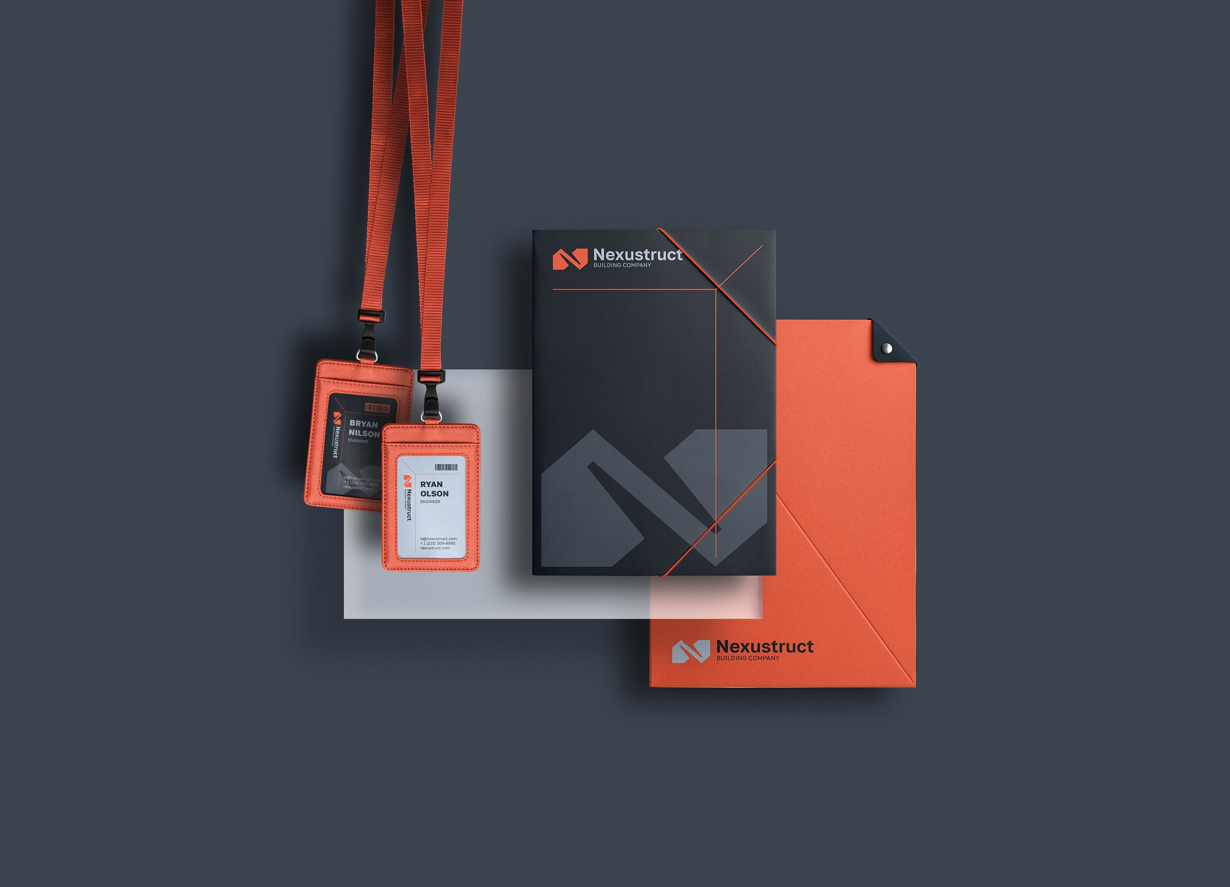 Nexustruct | Разработка логотипа и фирменного стиля строительной компании. Графический дизайнер Роман Грек