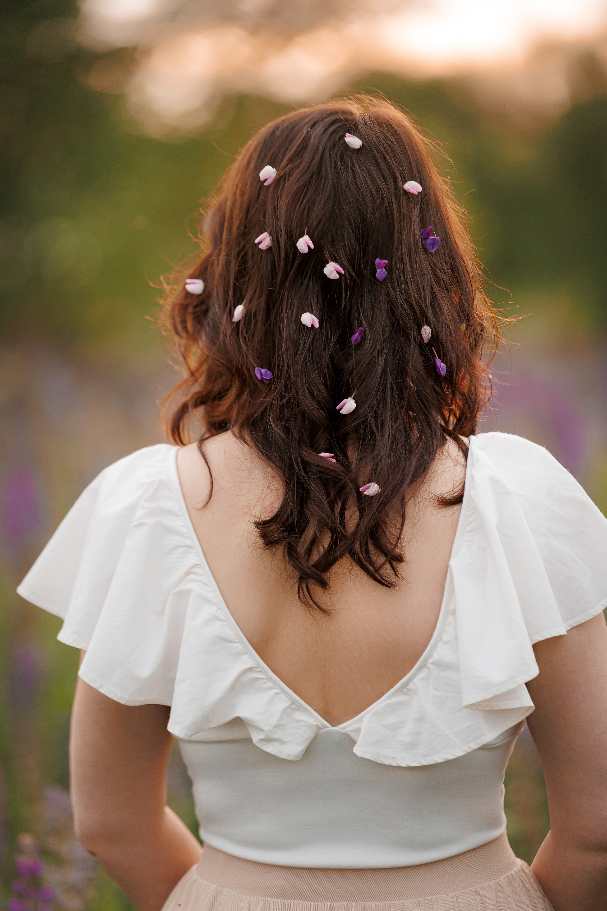 Оксана. Люпины. Семейный и детский фотограф Комина Елена, Власиха, Одинцово