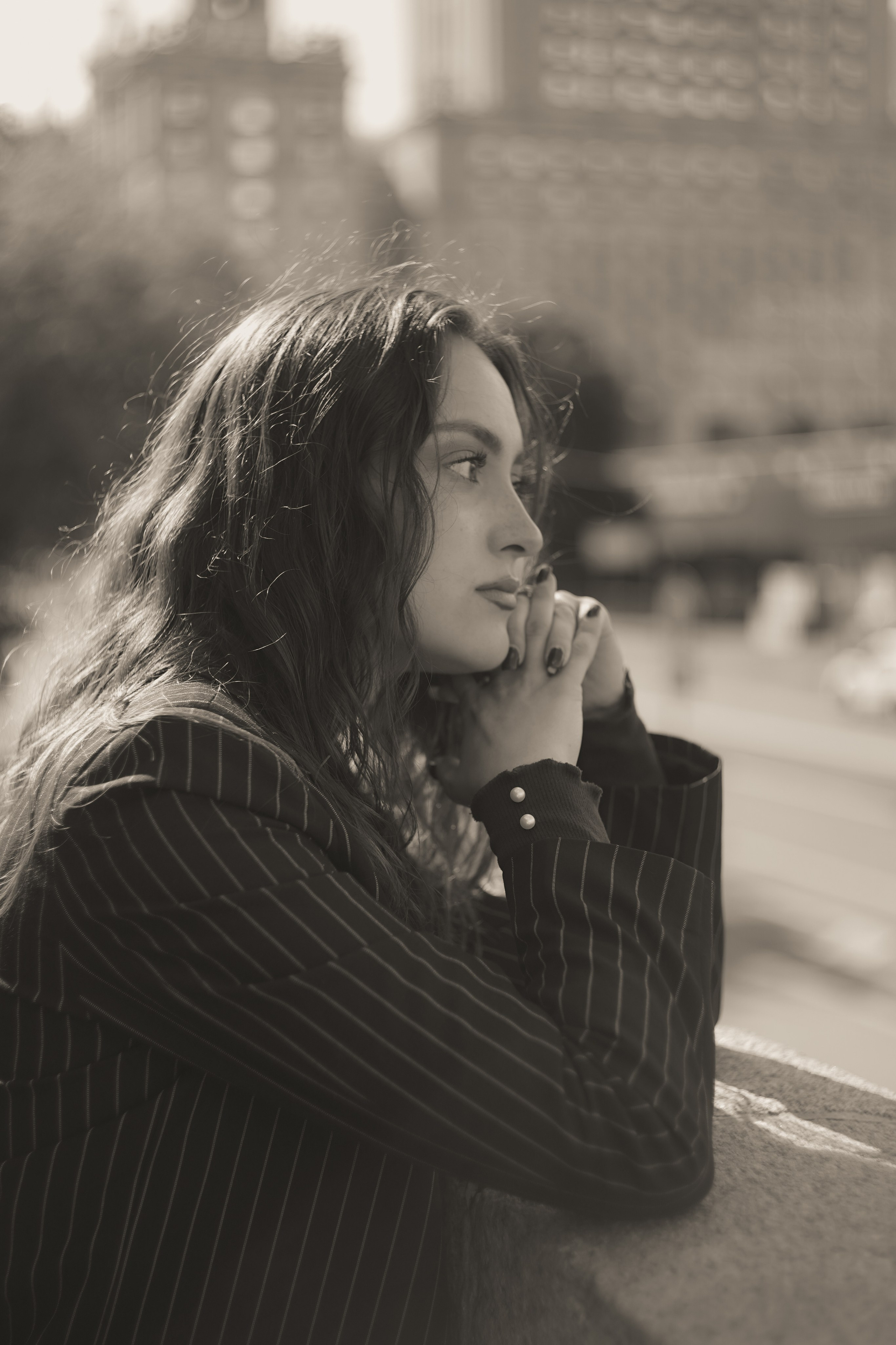 Ретро фотосессия на фоне сталинских высоток