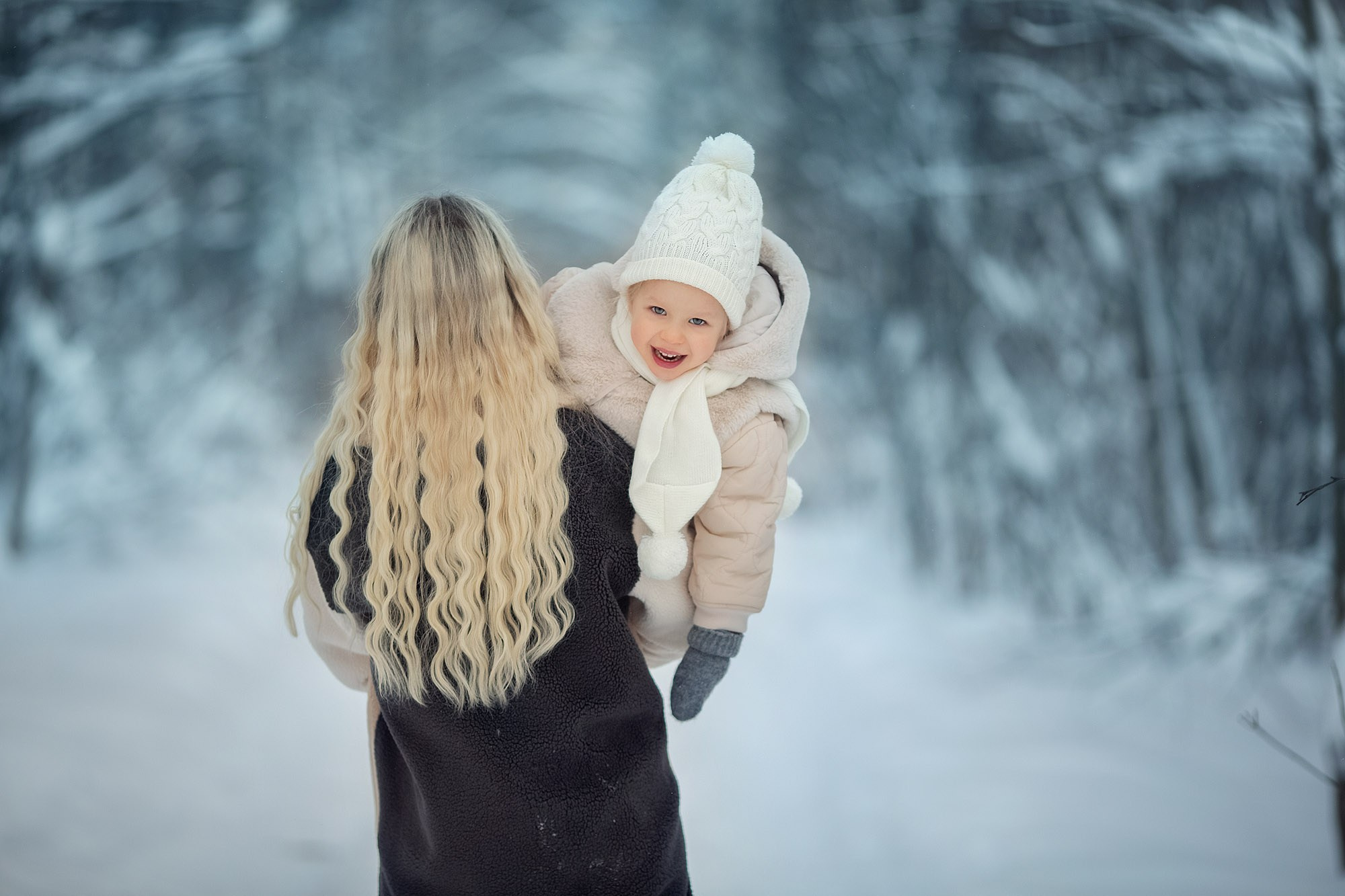 Зимние забавы на семейной съемке. Семейный фотограф Татьяна Надеждина | Москва, Московская область, Ярославль