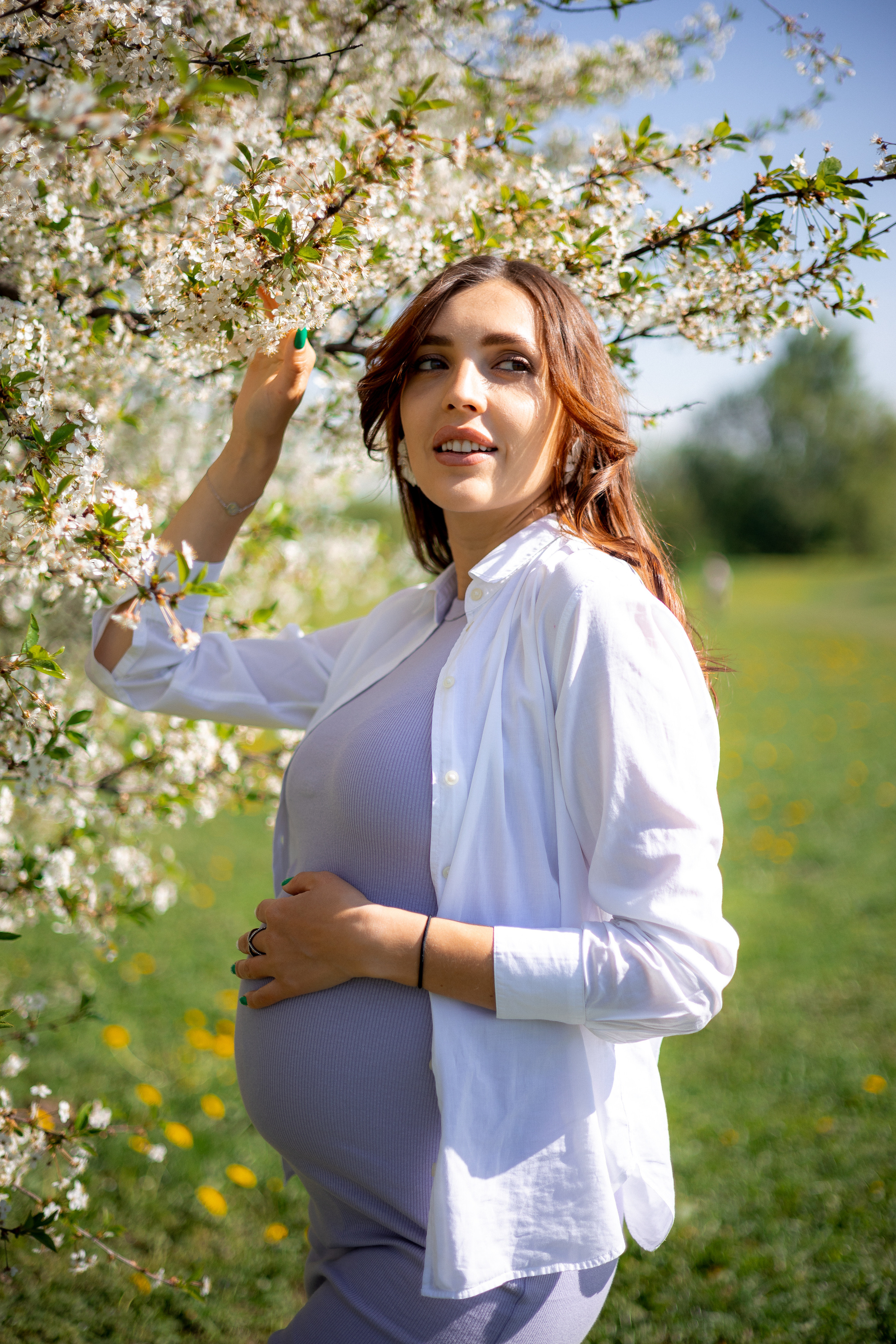 Беременность в цветении. Женский и семейный фотограф в Москве Виктория