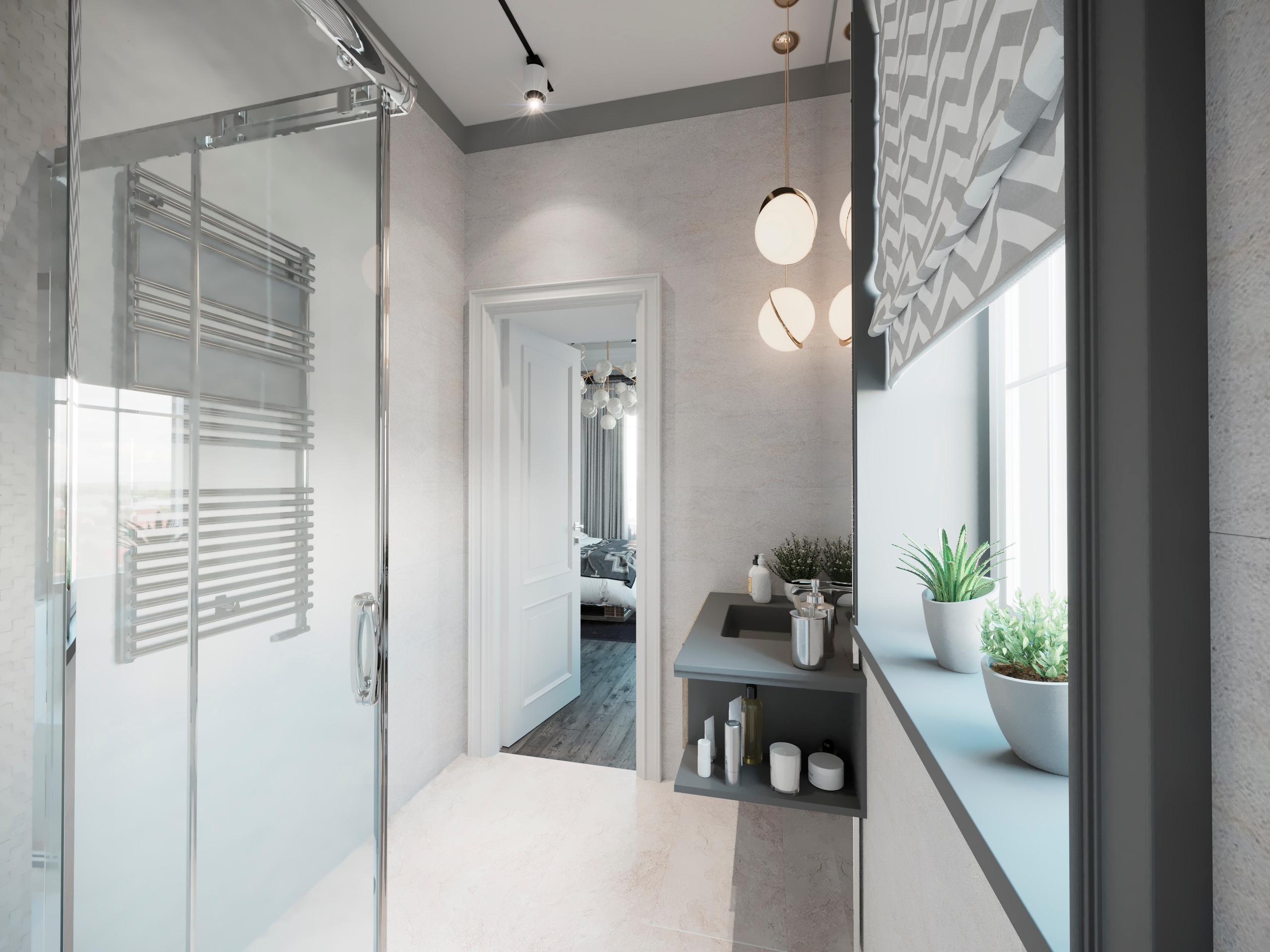 Private House Interior in Goryachy Klyuch — Full Design Project. 3D INTERIOR AND ARCHITECTURE VISUALIZATION