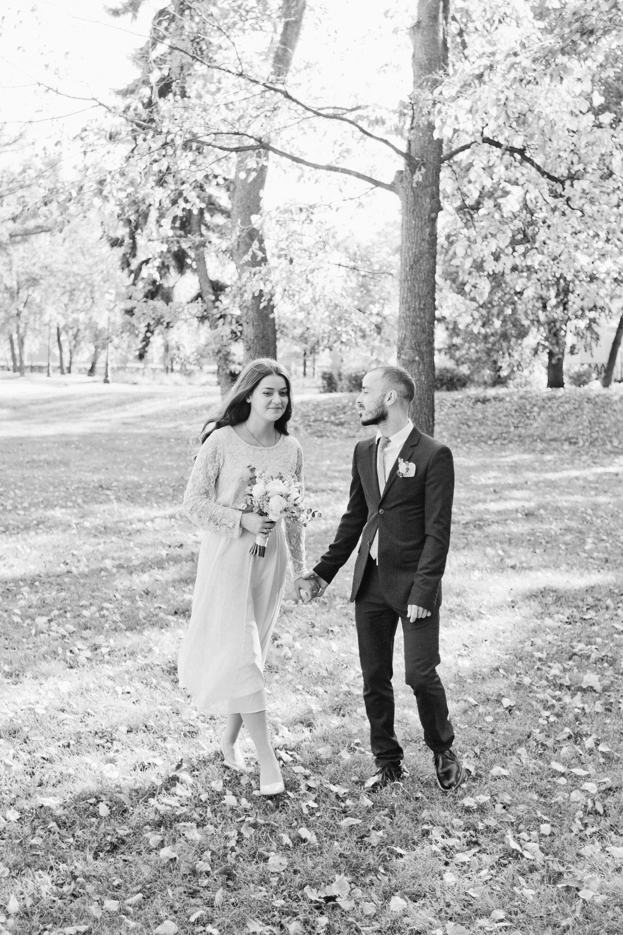 Свадебная прогулка в Парке Новодевичьи Пруды