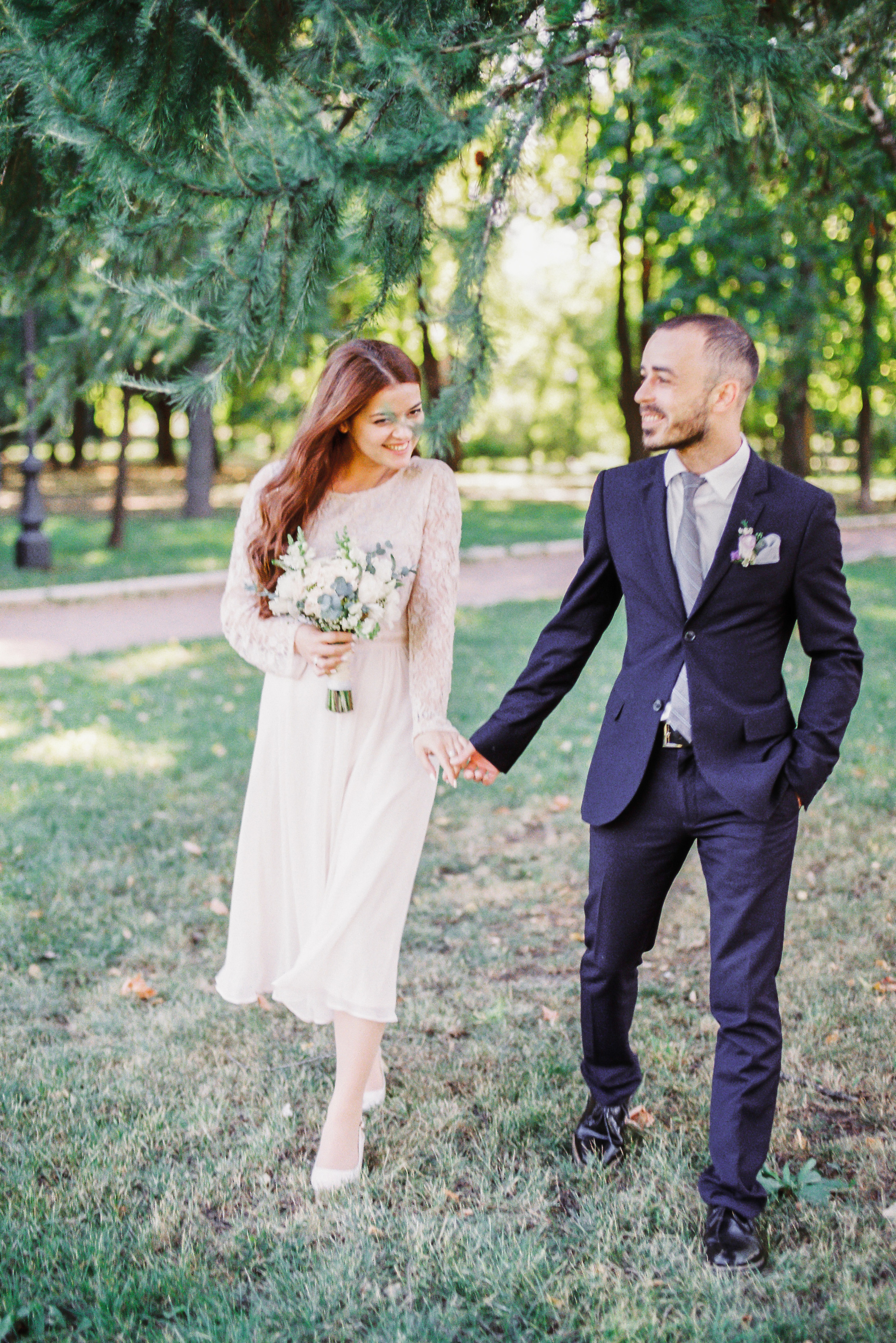 Свадебная прогулка в Парке Новодевичьи Пруды