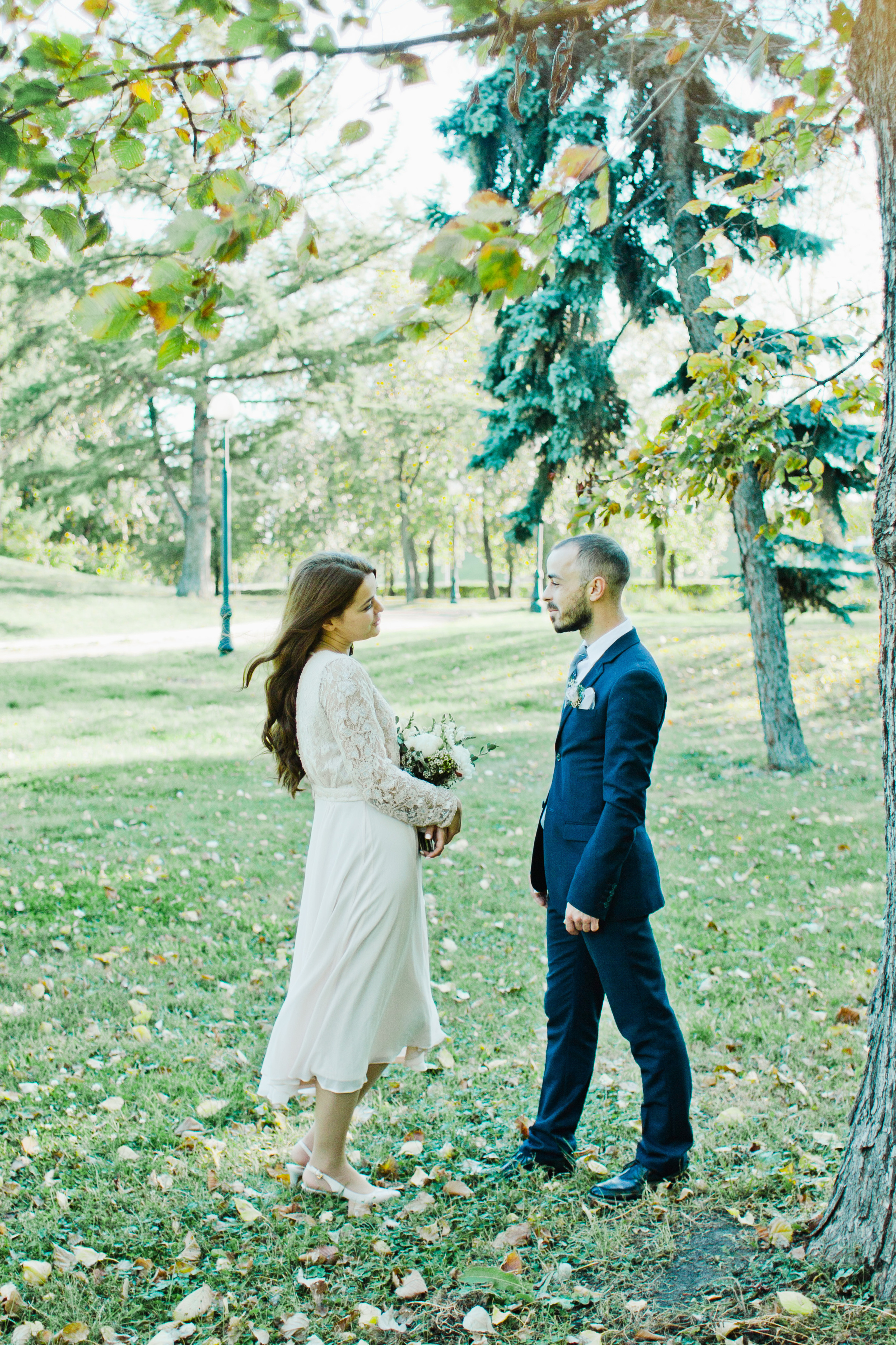 Свадебная прогулка в Парке Новодевичьи Пруды