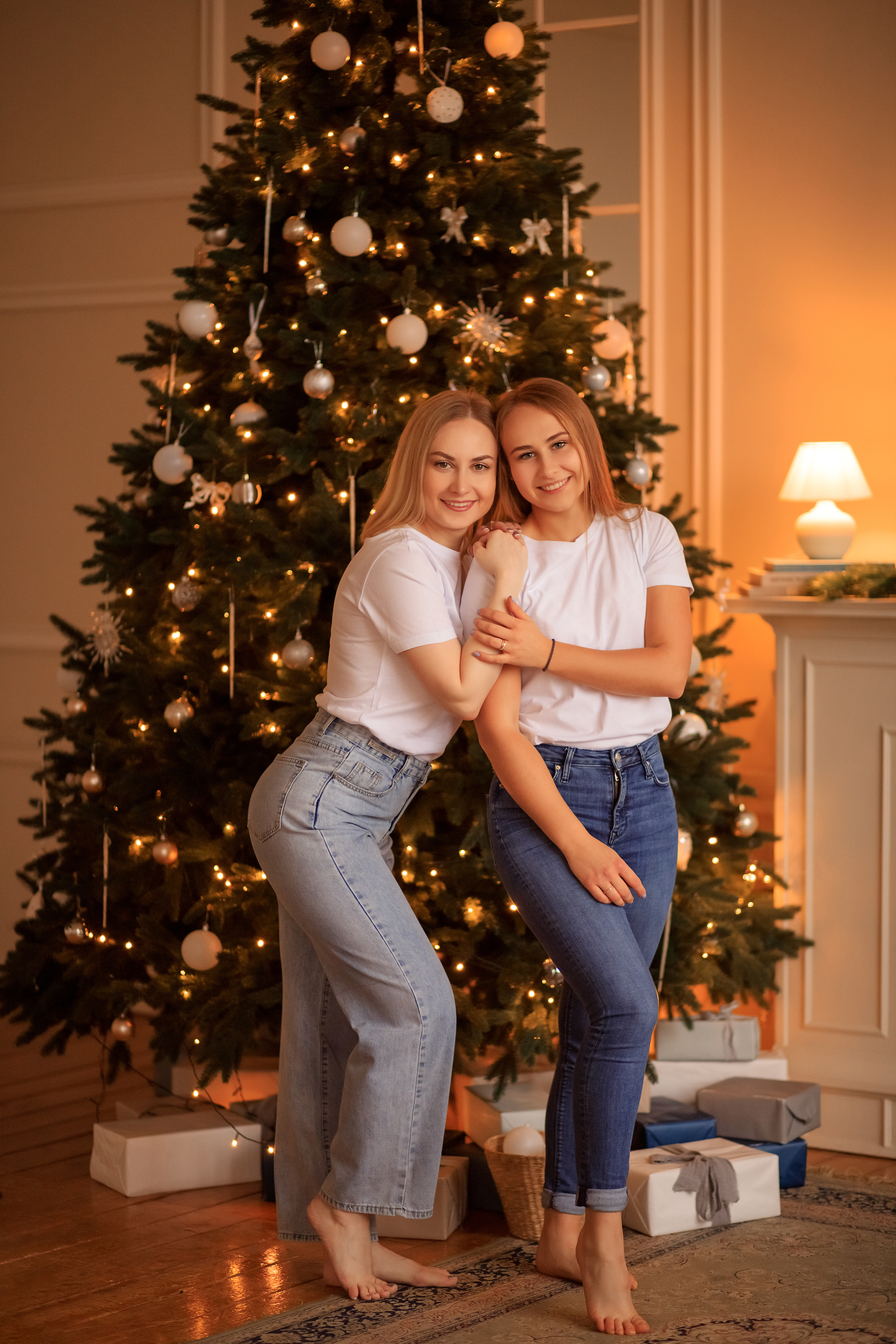 Милая новогодняя студийная фотосессия. Семейный и детский фотограф в Краснодаре Лафета Алена