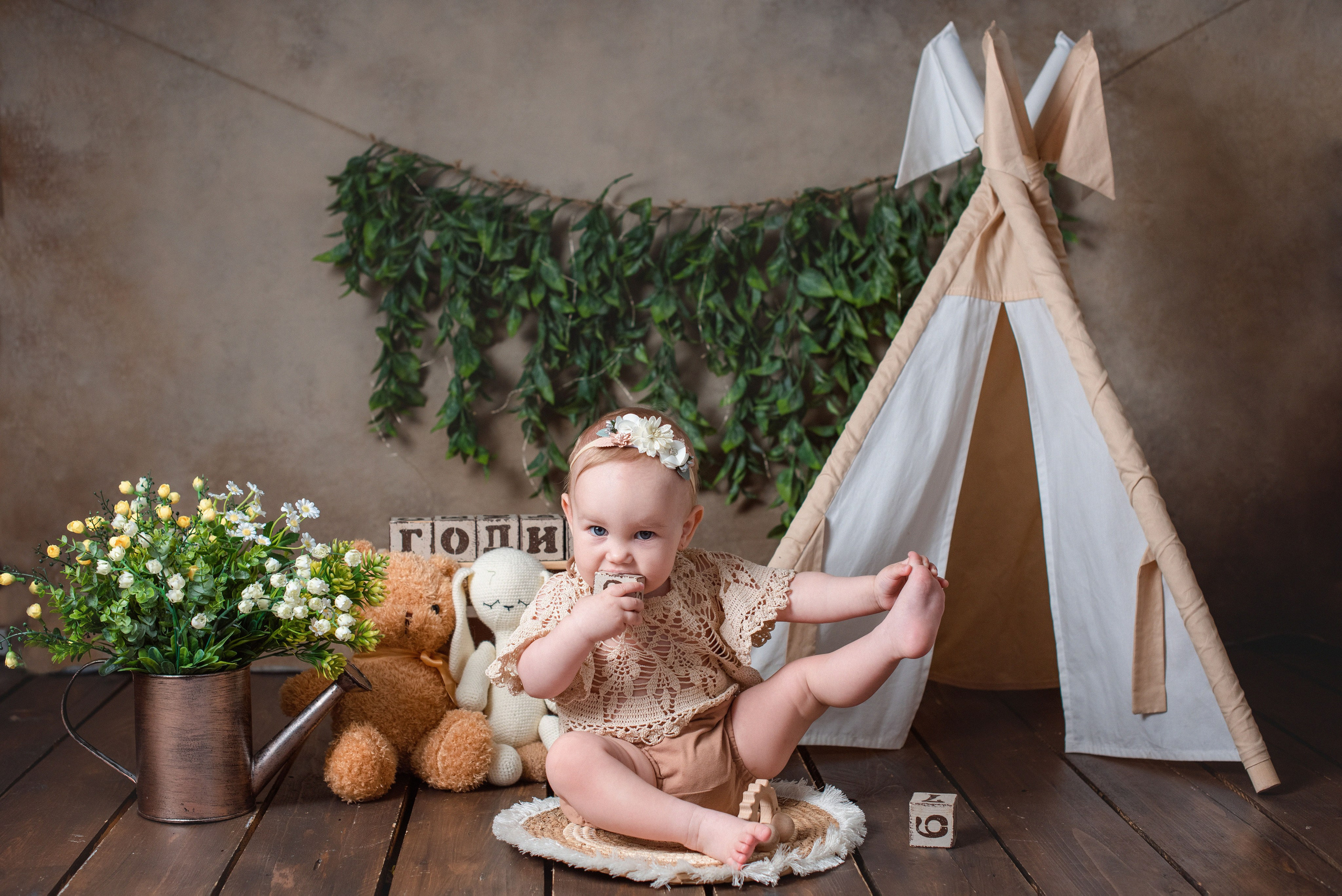 Фотозоны на Годик «Крафт». Фотограф Новорожденных во Владивостоке Ольга Галаницкая