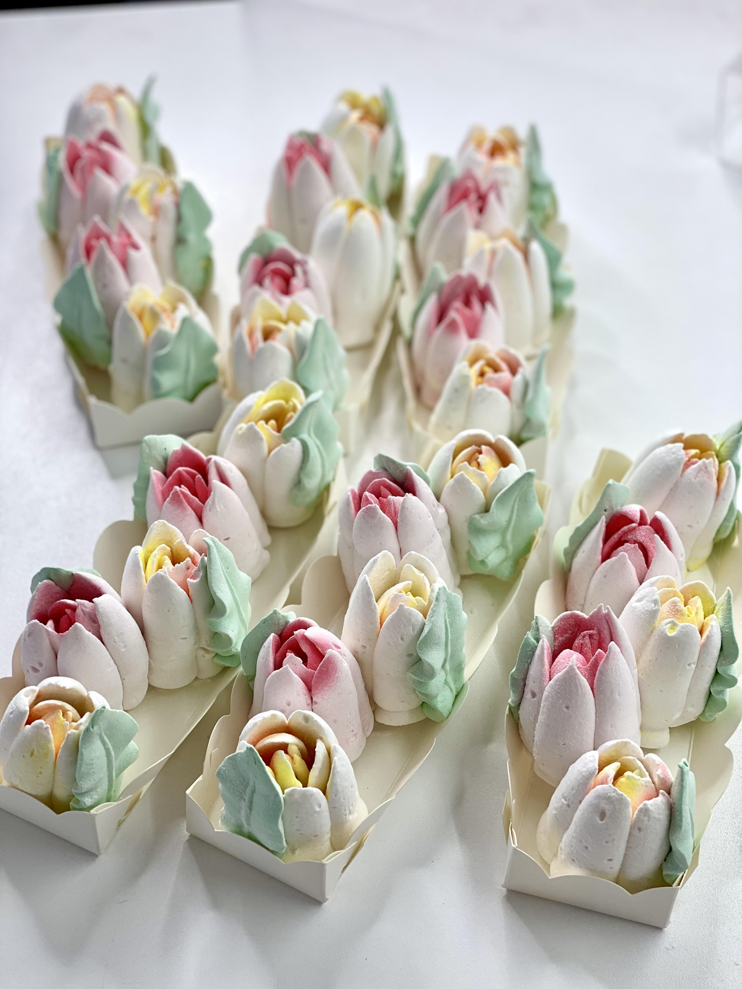 Тюльпаны из зефира в коробке. Katyasugarsugar капкейки, зефир, торты Москва