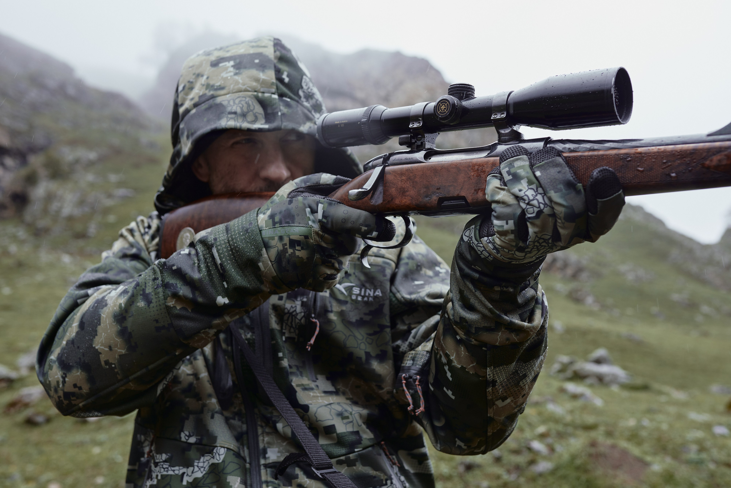 Съемка для бренда охотничьей одежды под ключ. Фотограф Продюсер в горах КБР / Москва Нальчик Горы