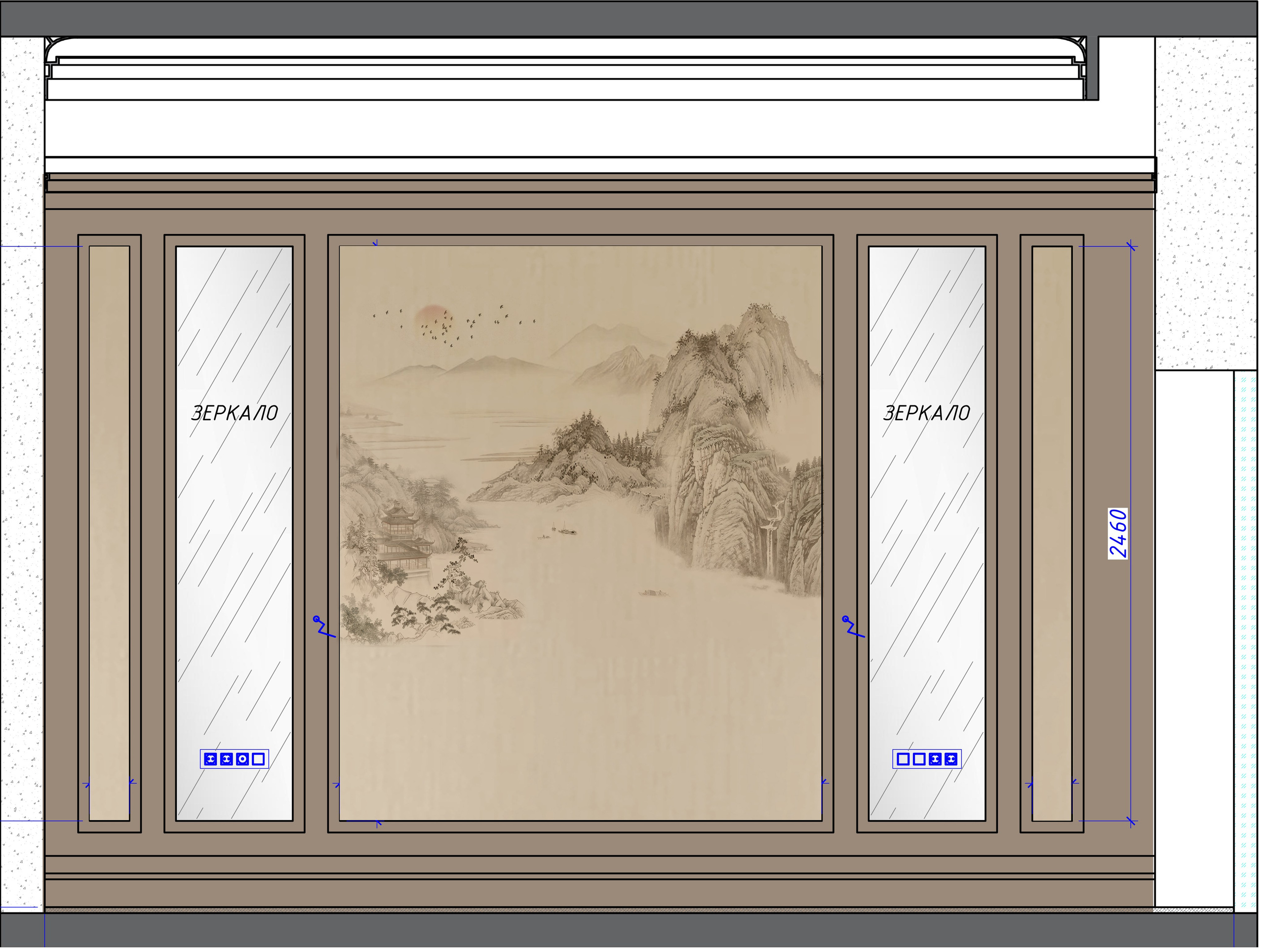 Варианты росписи для стен спальни. Художественная мастерская