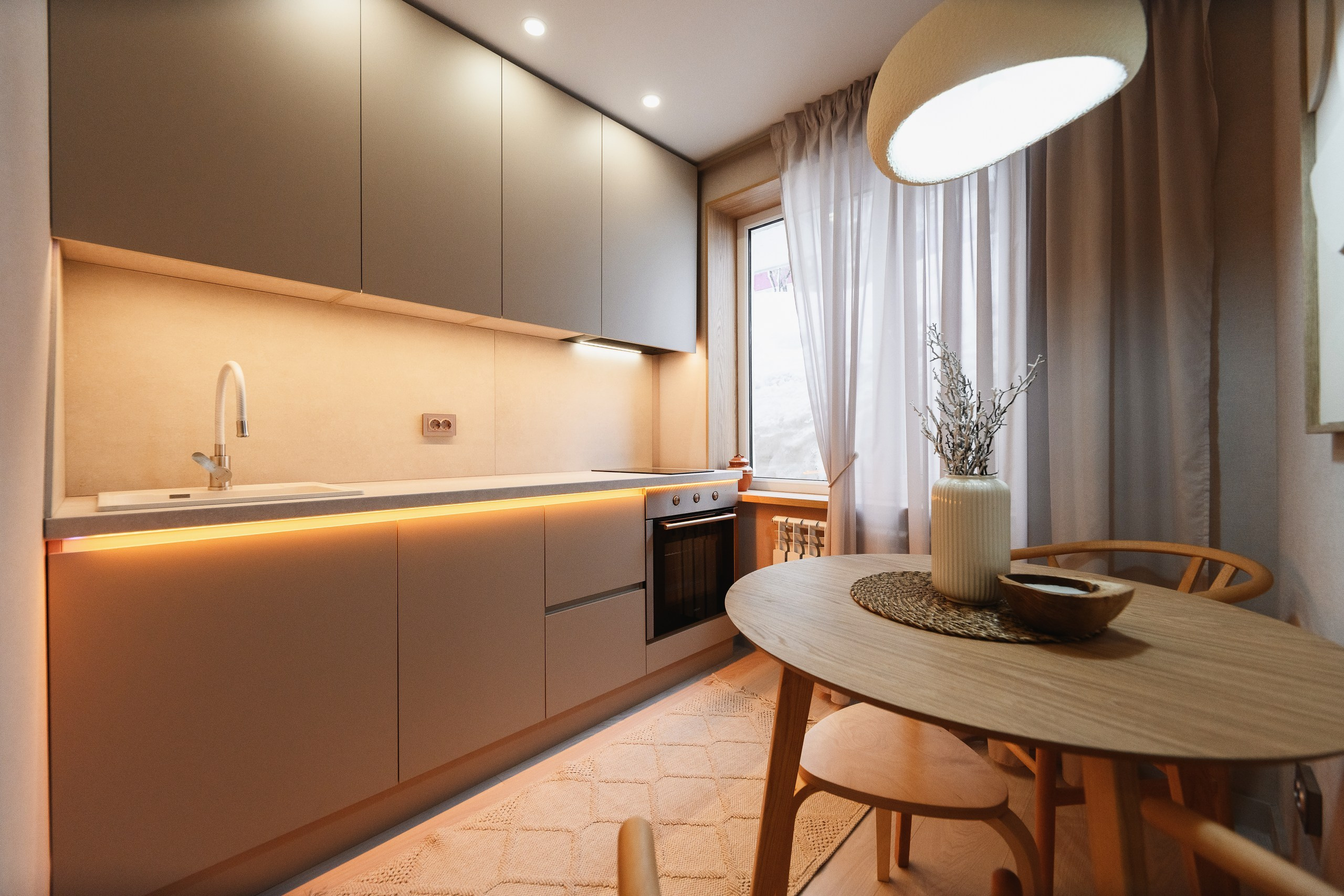 Фотосъёмка интерьера квартиры в скандинавском стиле на Камчатке, профессиональный фотограф недвижимости