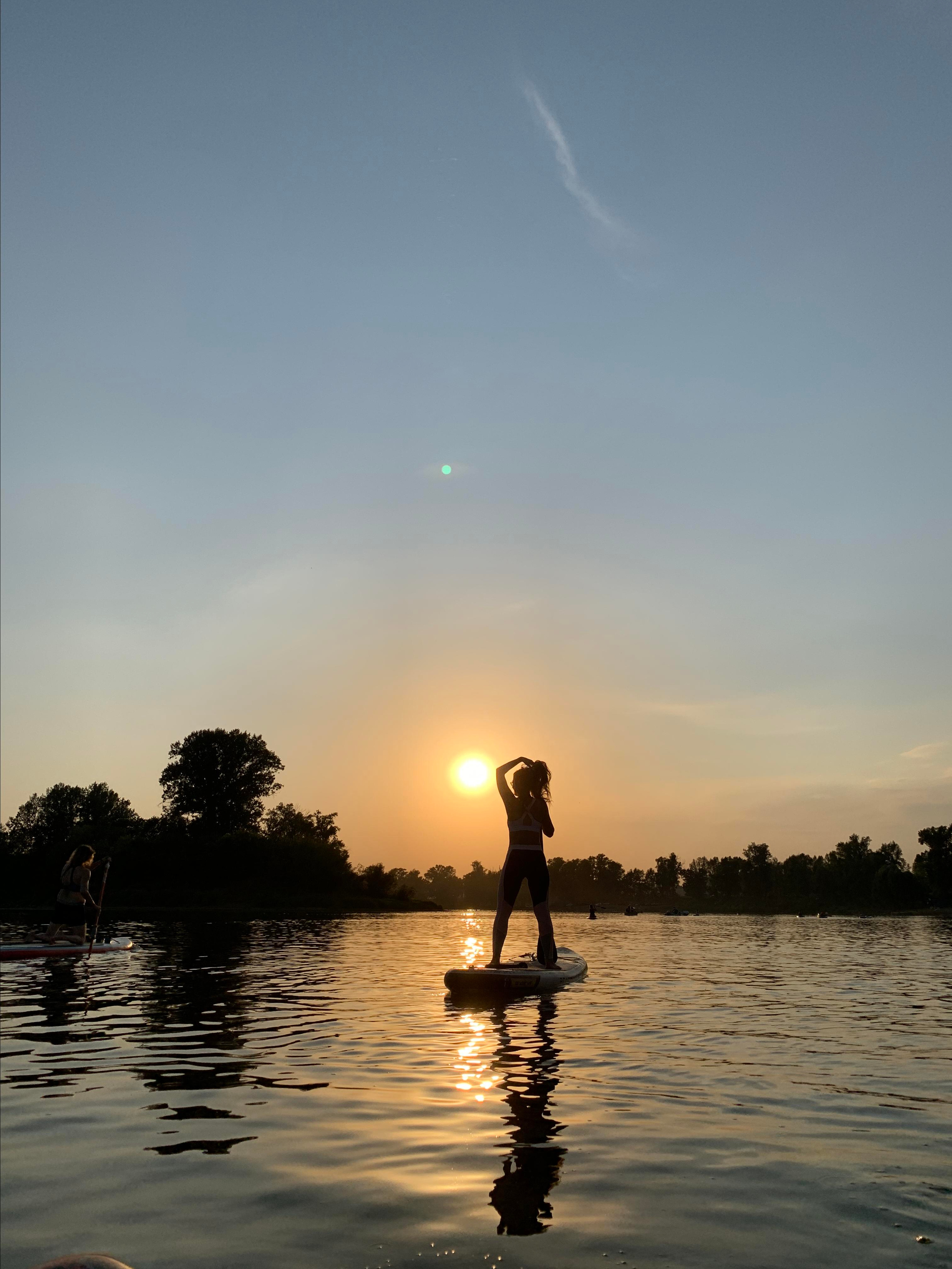 Прогулка на сапбордах в Уфе в Сипайловских карьерах