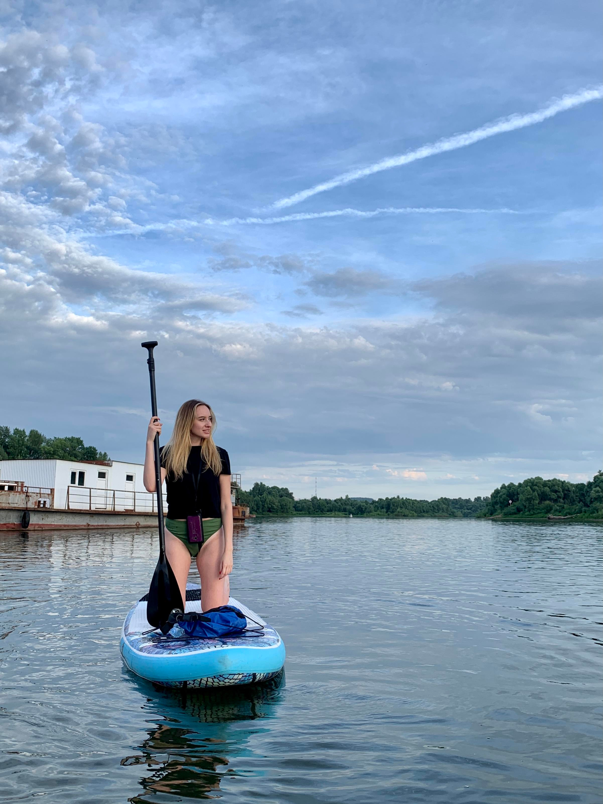 Прогулка на сапбордах в Уфе с Каменной переправы до Монумента