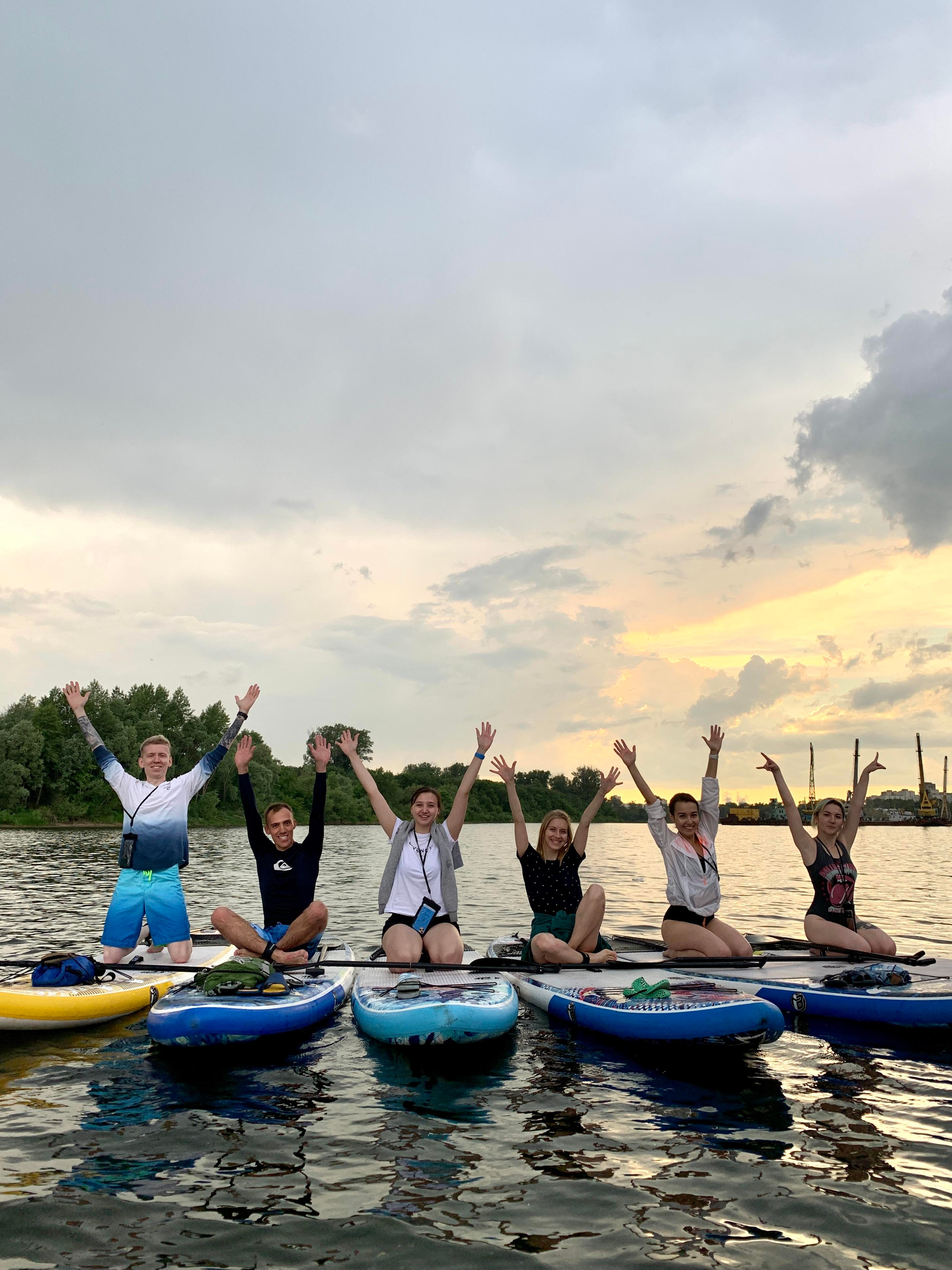 Прогулка на сапбордах в Уфе по Ольховому озеру