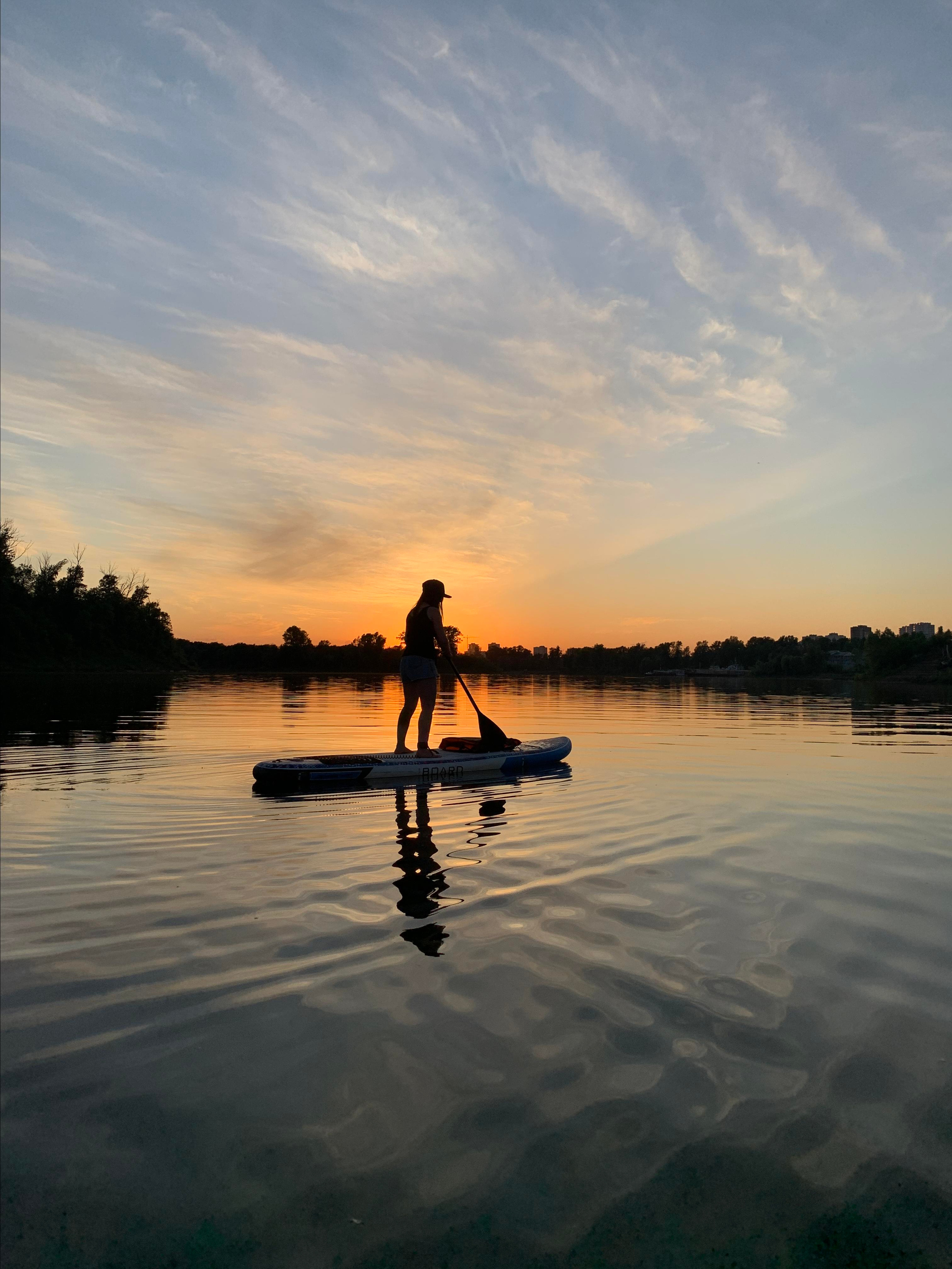 Прогулка на сапбордах в Уфе в Сипайловских карьерах