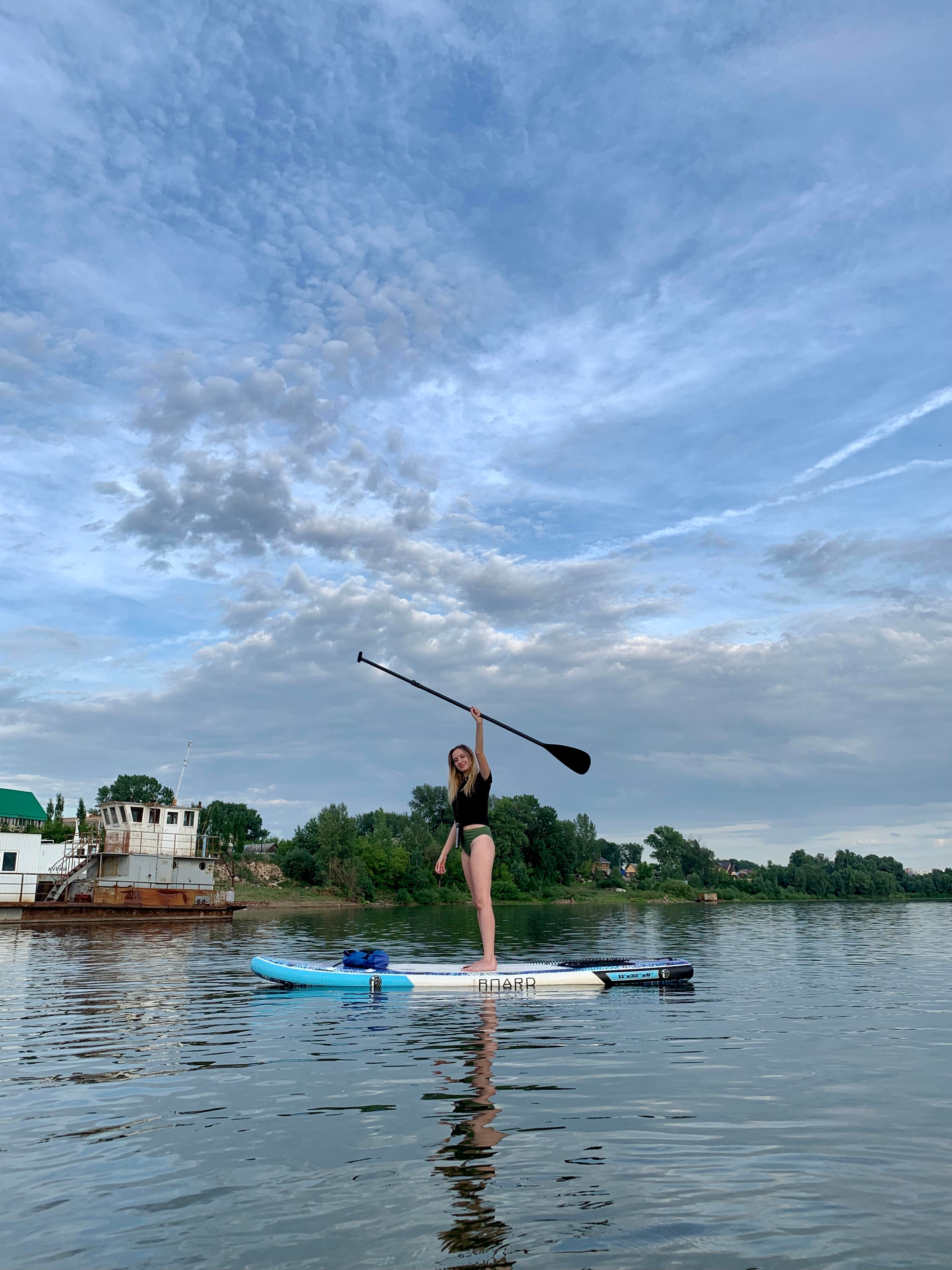 Прогулка на сапбордах в Уфе с Каменной переправы до Монумента
