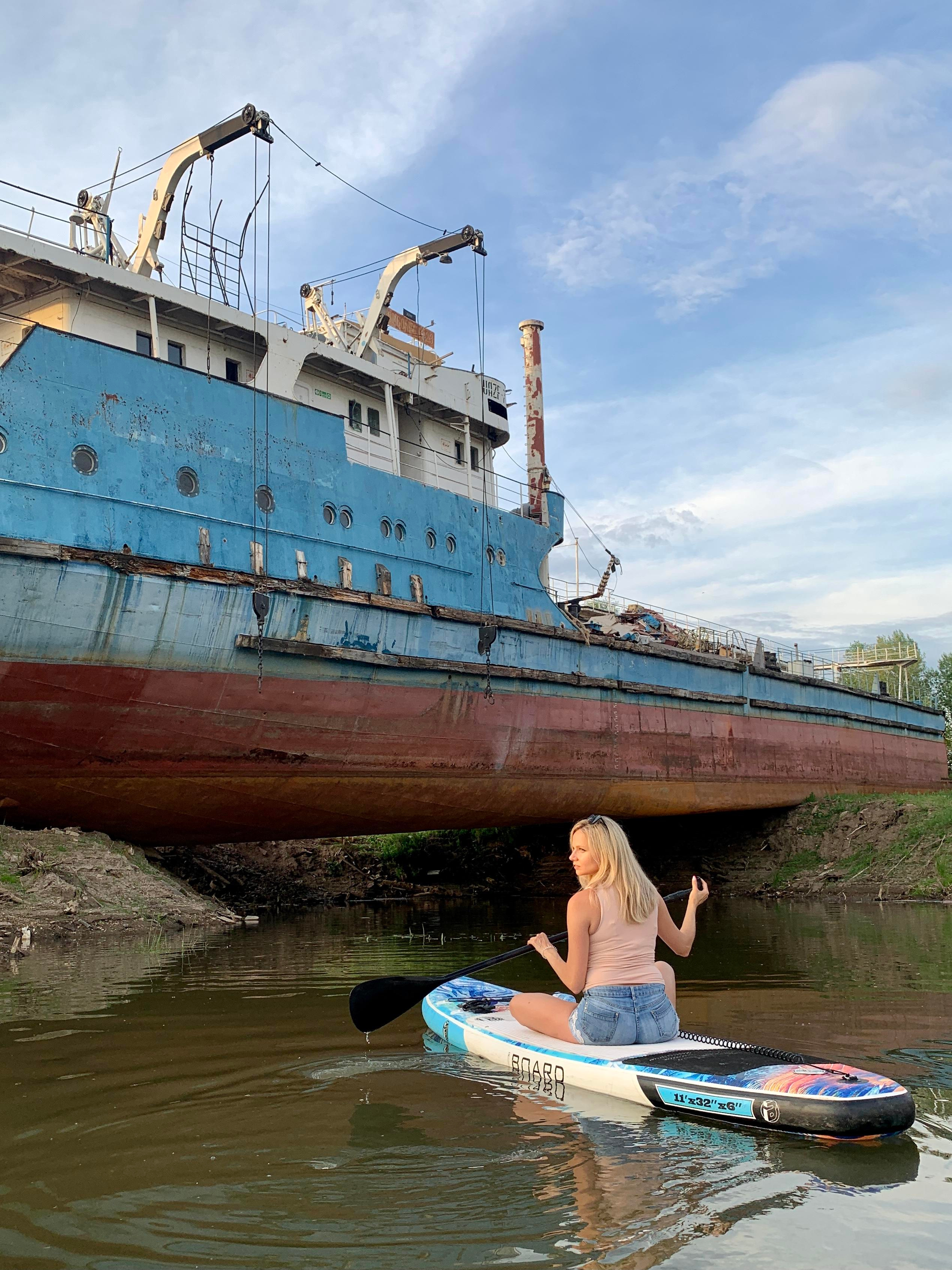 Прогулка на сапбордах в Уфе в Сипайловских карьерах
