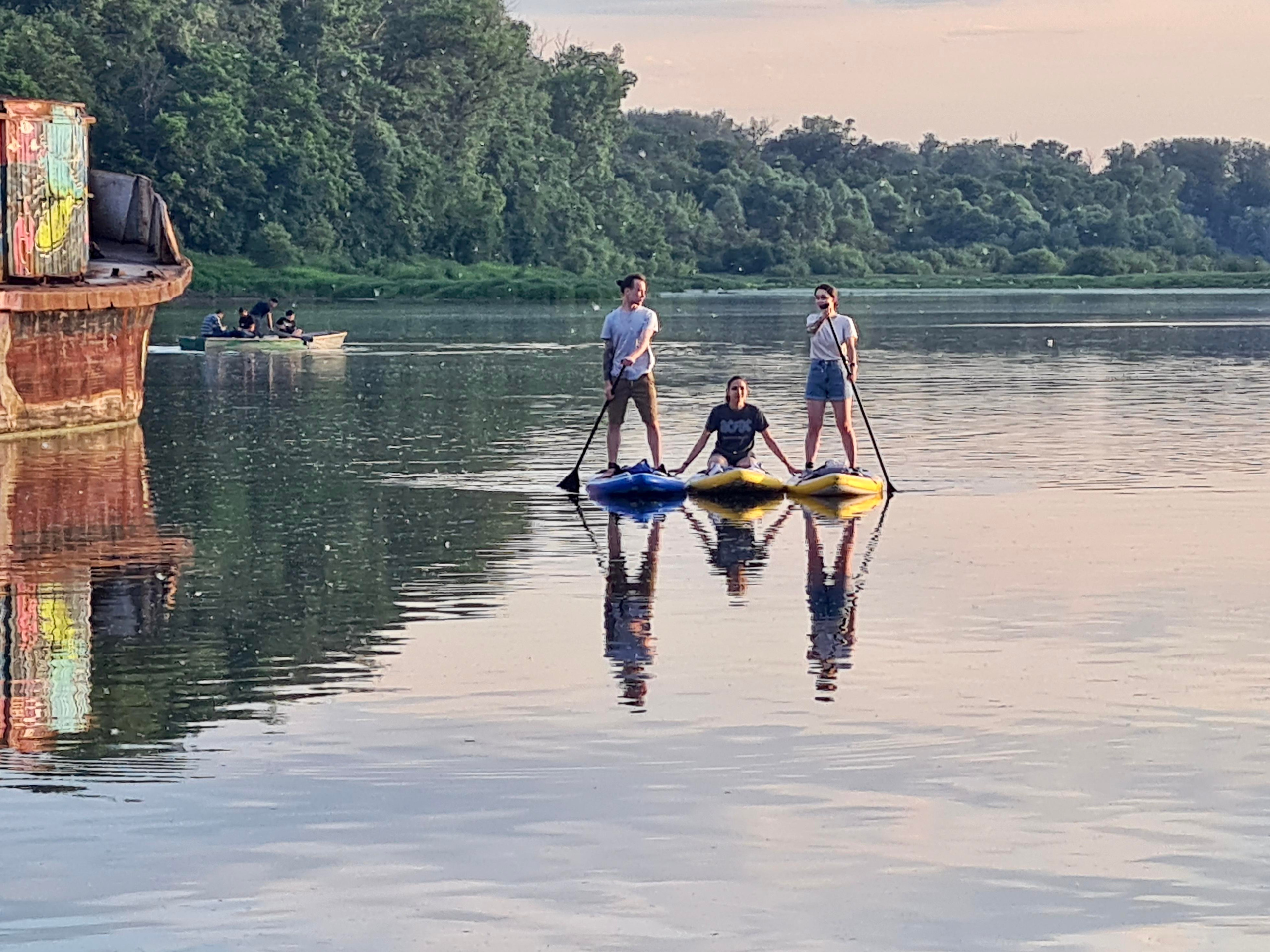 Прогулка на сапбордах в Уфе по Ольховому озеру