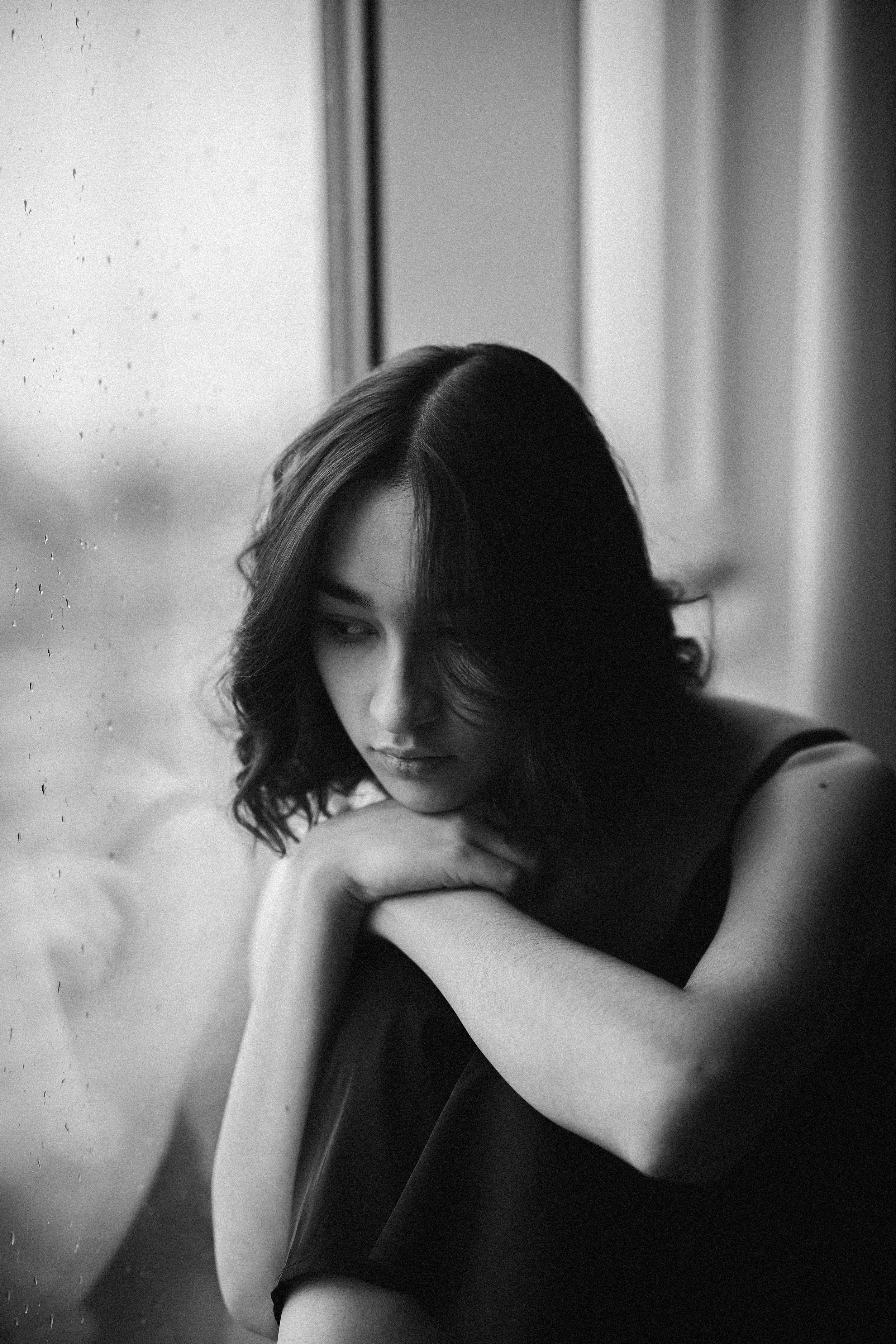 Лирическое настроение в чёрно-белой фотосессии в Казани