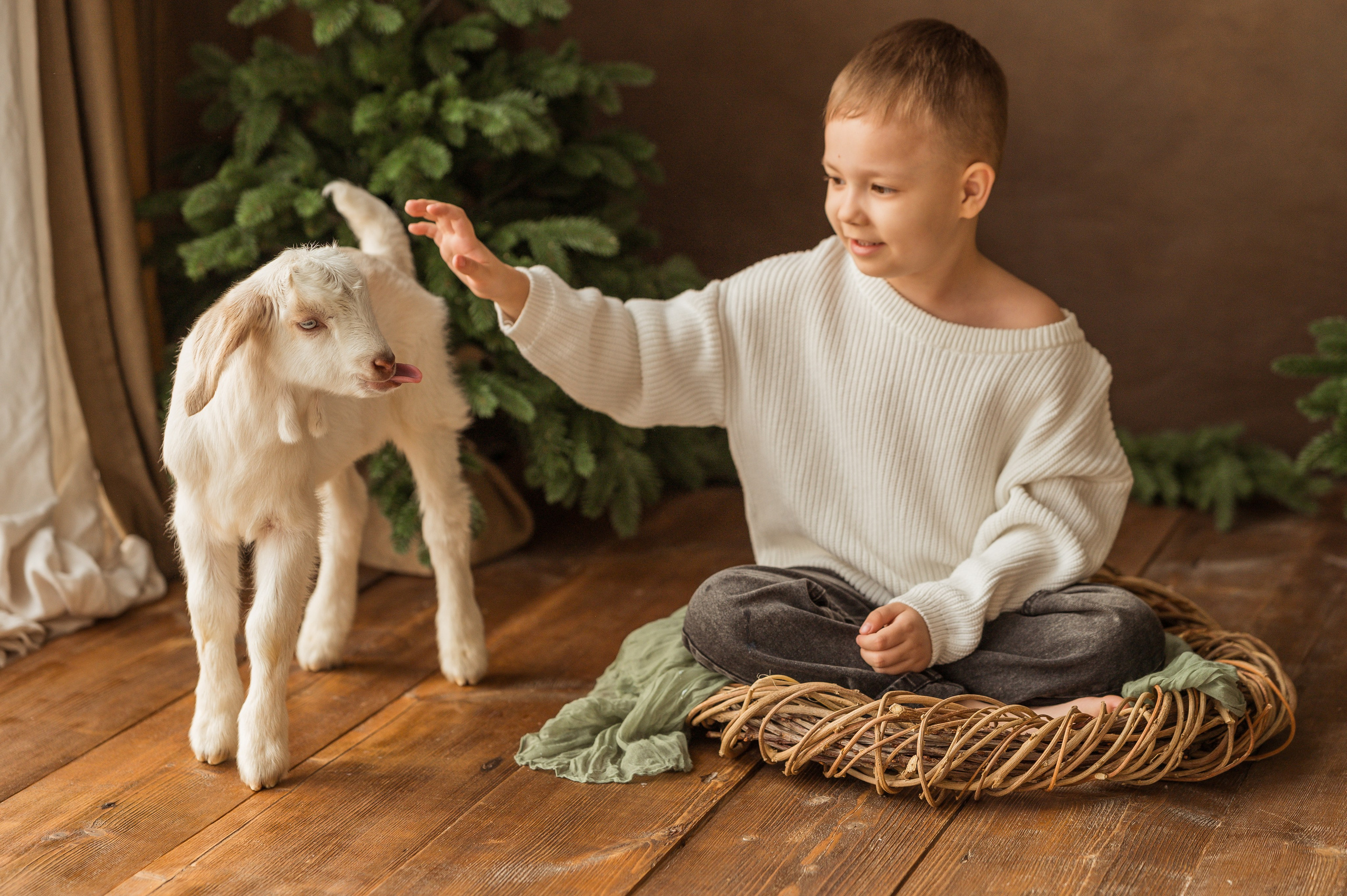 Данечка, Артем и козлик. Детский и семейный фотограф Ирина Гладких