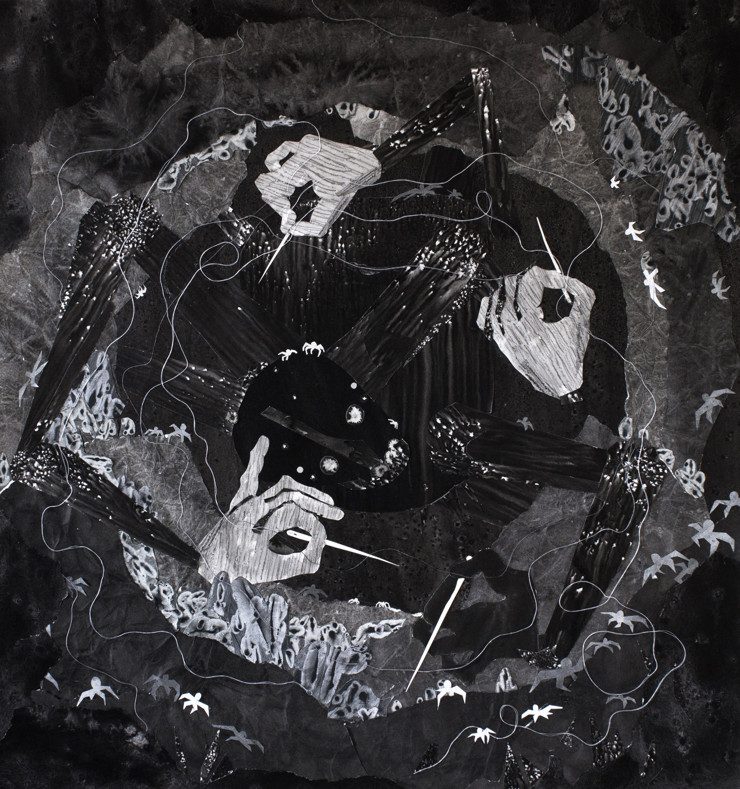 АРАХНА коллаж 70х80 см 2021 г