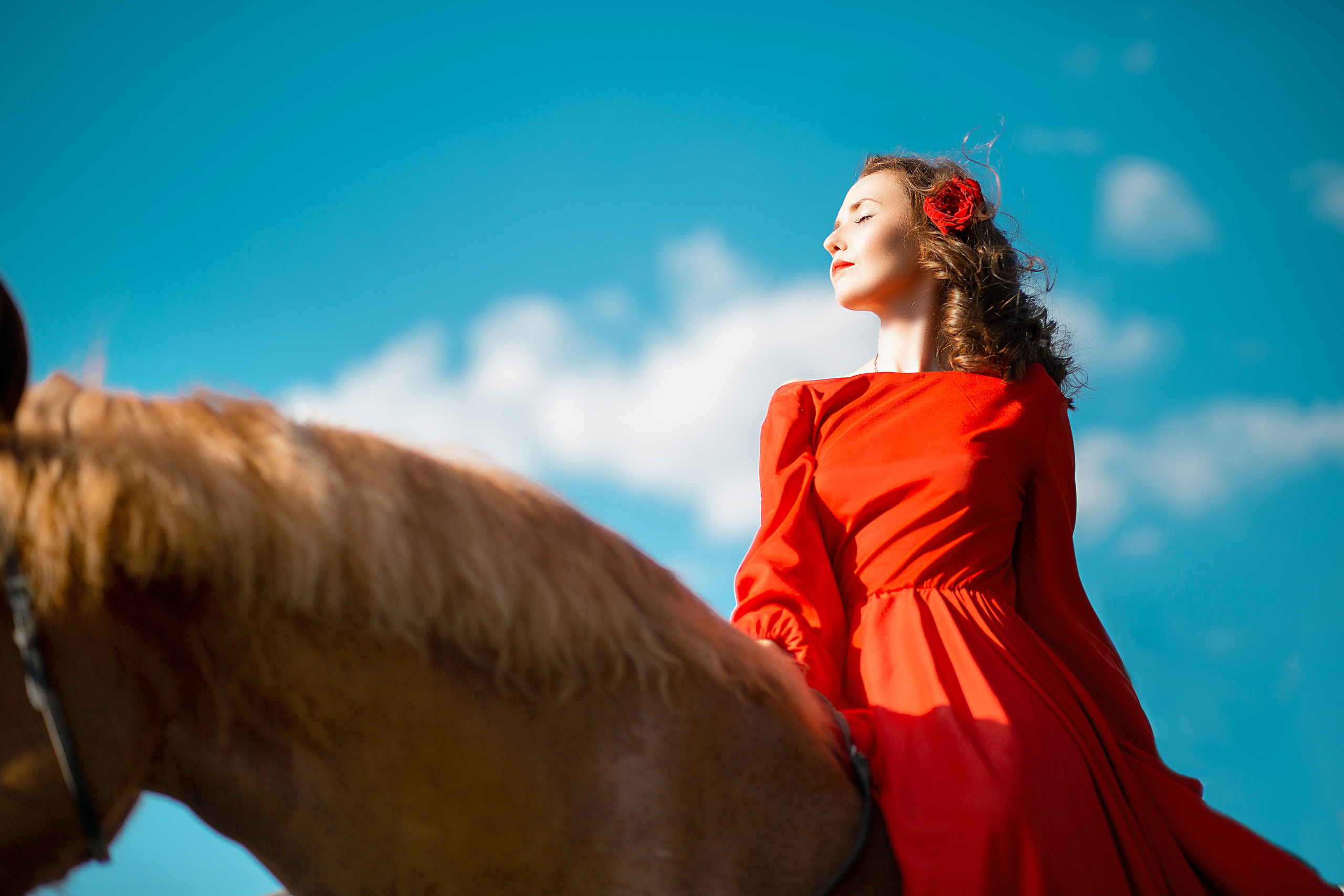 Саша и Радуга (фотодень). Фотосессия с лошадьми в Нижнем Новгороде