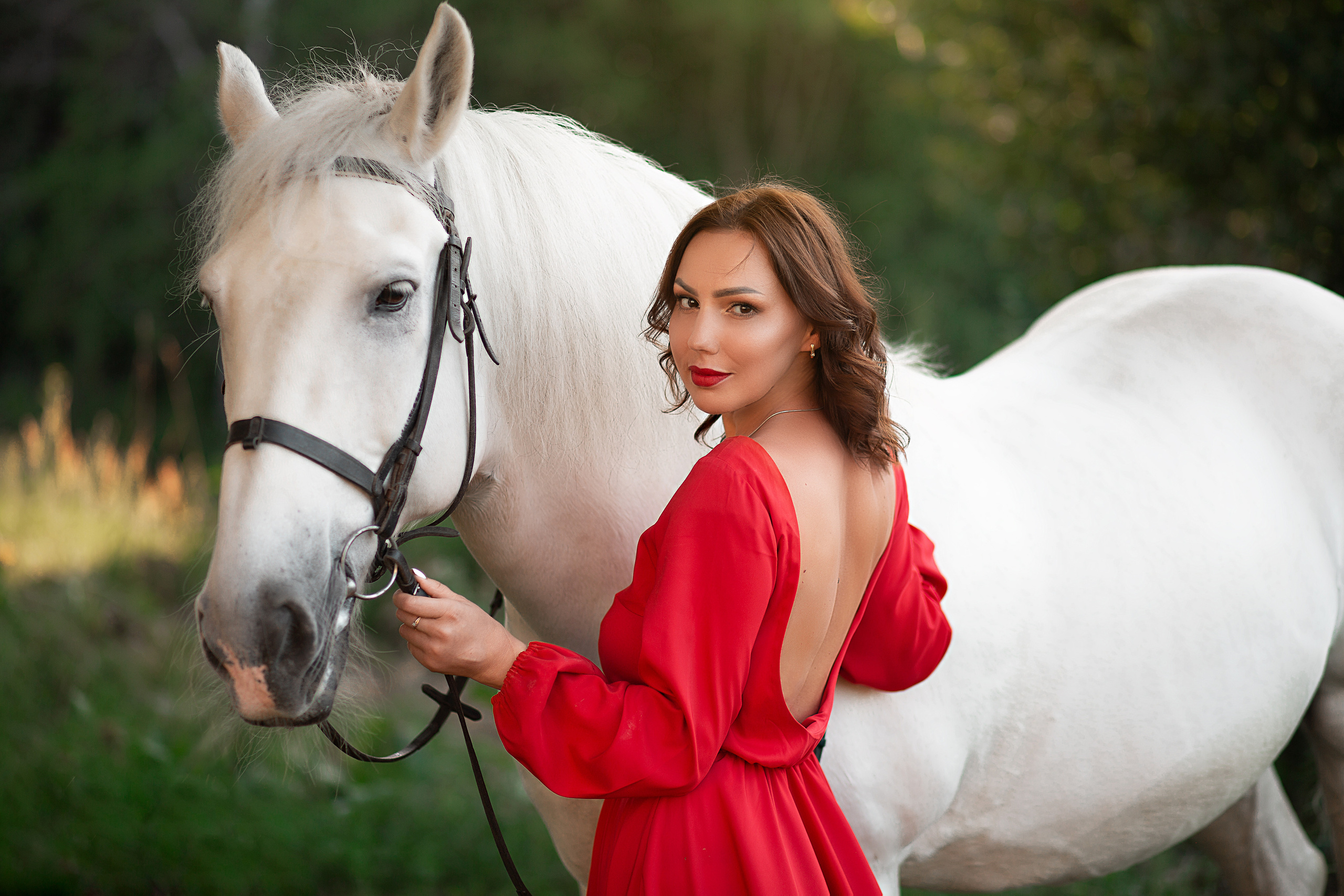 Алена и Воробей (фото-день). Фотосессия с лошадьми в Нижнем Новгороде