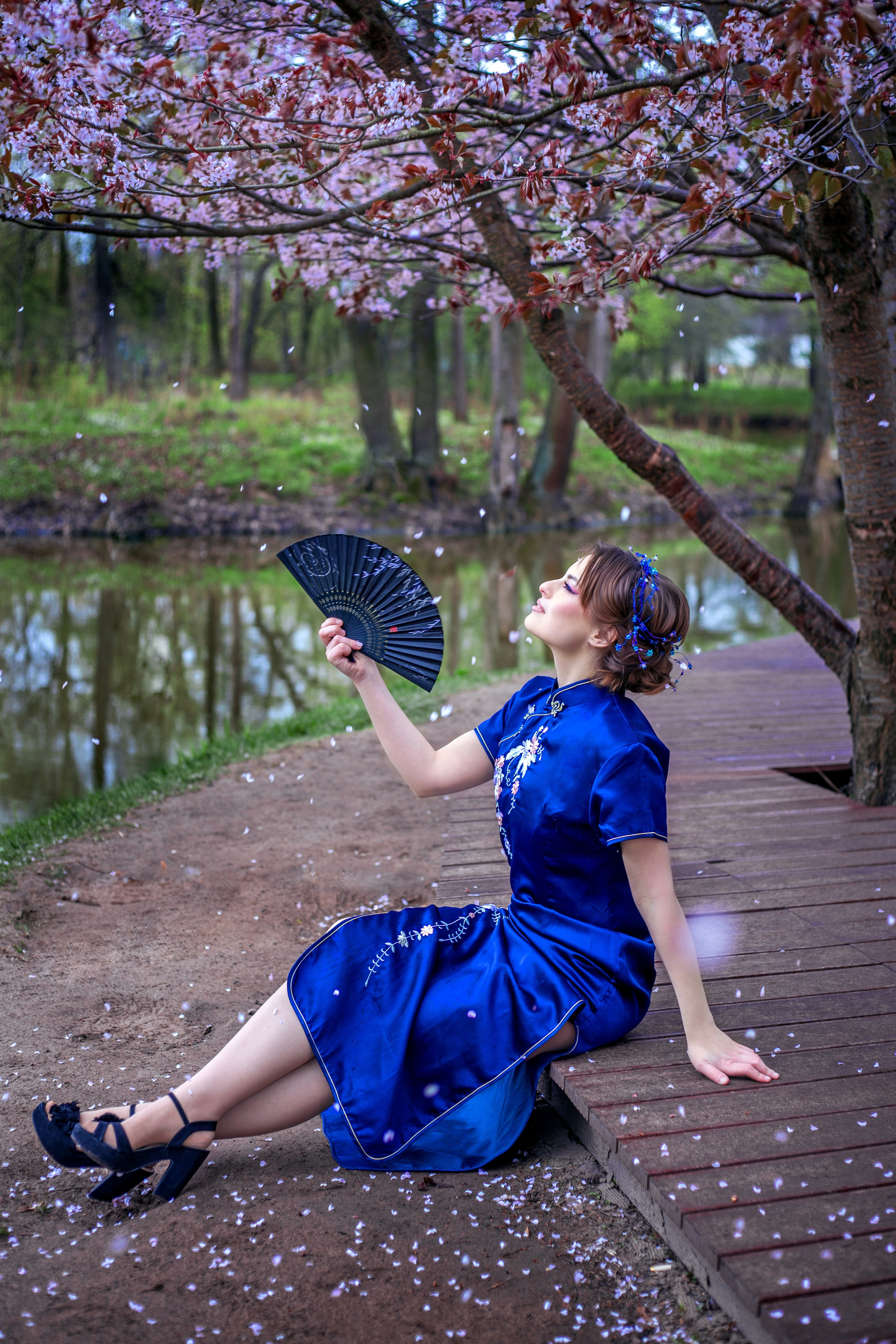Фотосет в сакуре. Самураи, мечи и красавицы японки. Художественный и репортажный фотограф в Санкт-Петербурге Виктория Никитина
