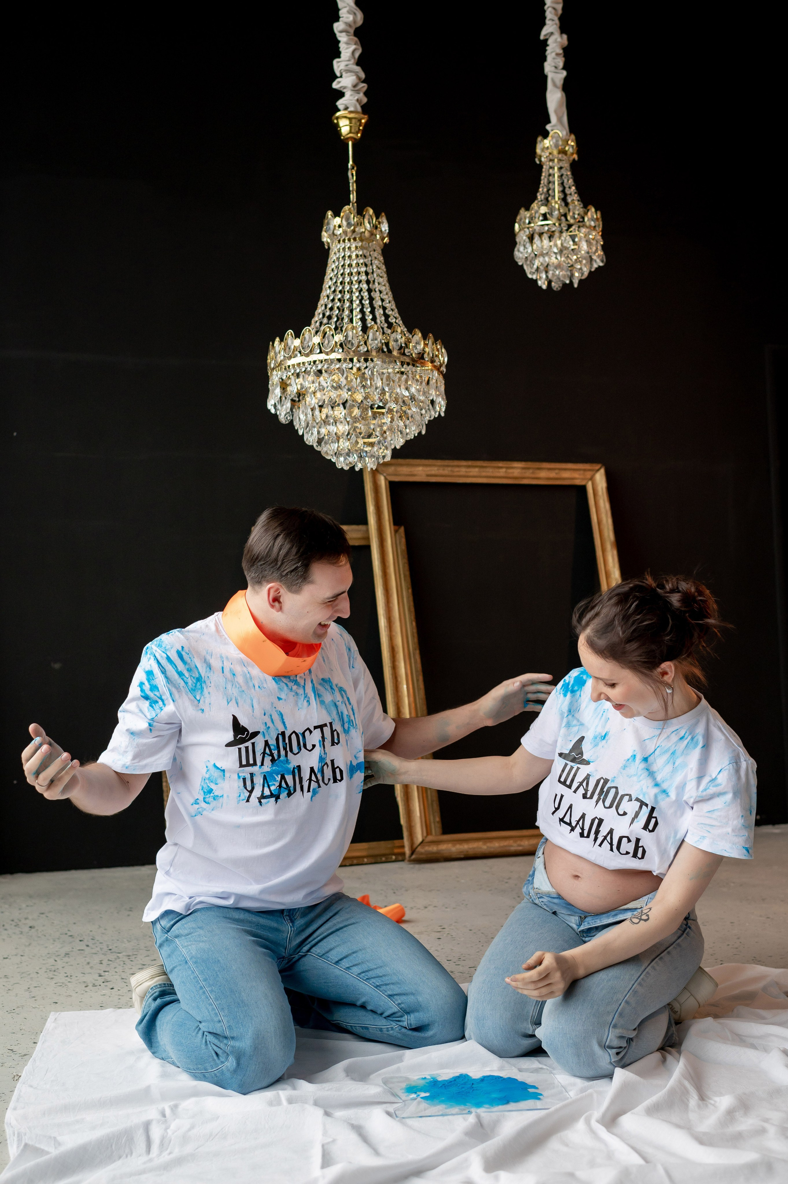 Беременность в красках и необычное гендер-пати. Портретный, семейный и свадебный фотограф в Санкт-Петербурге и в Пушкине Ширяев Денис