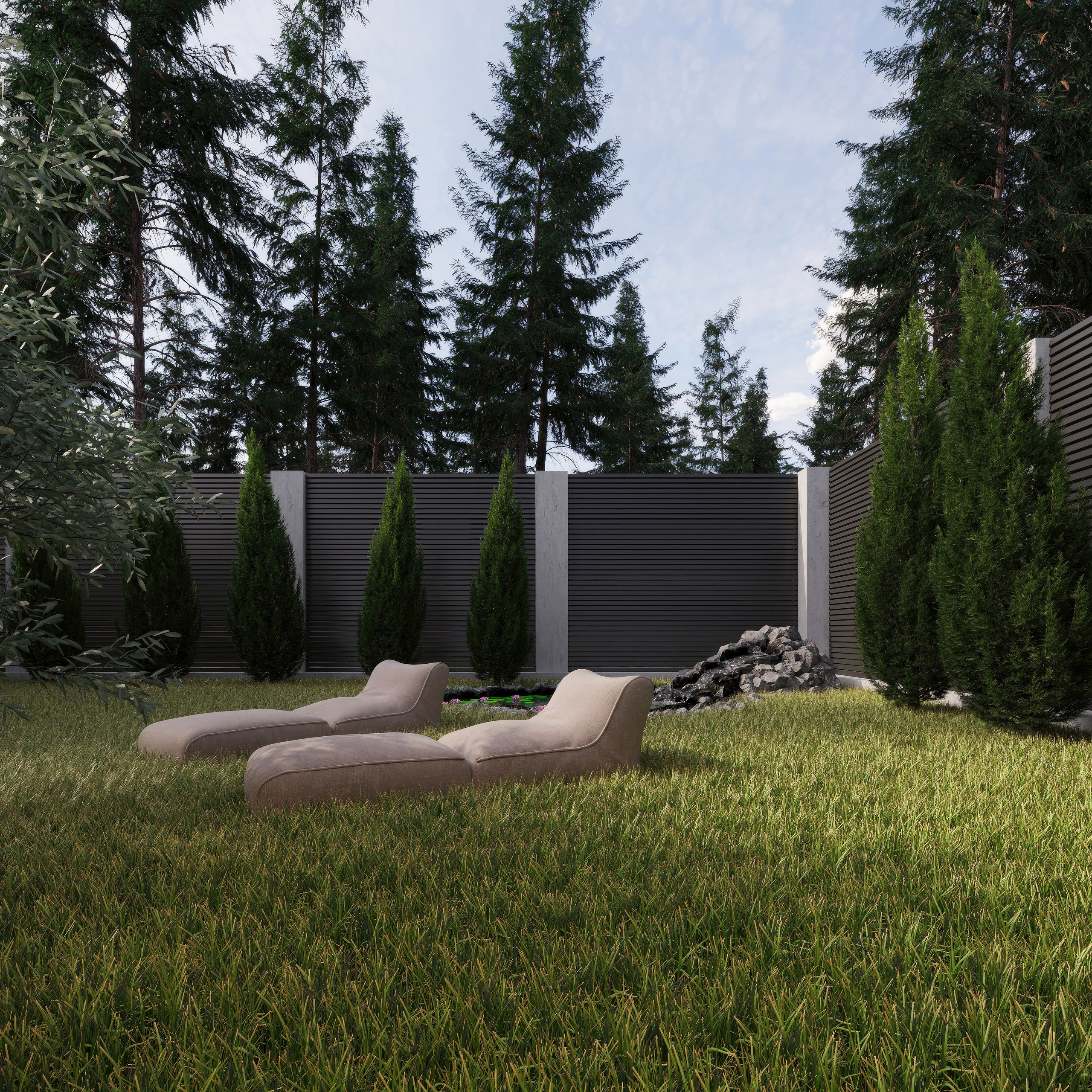 Private House Design and Landscaping — 3D Visualization Project. 3D INTERIOR AND ARCHITECTURE VISUALIZATION