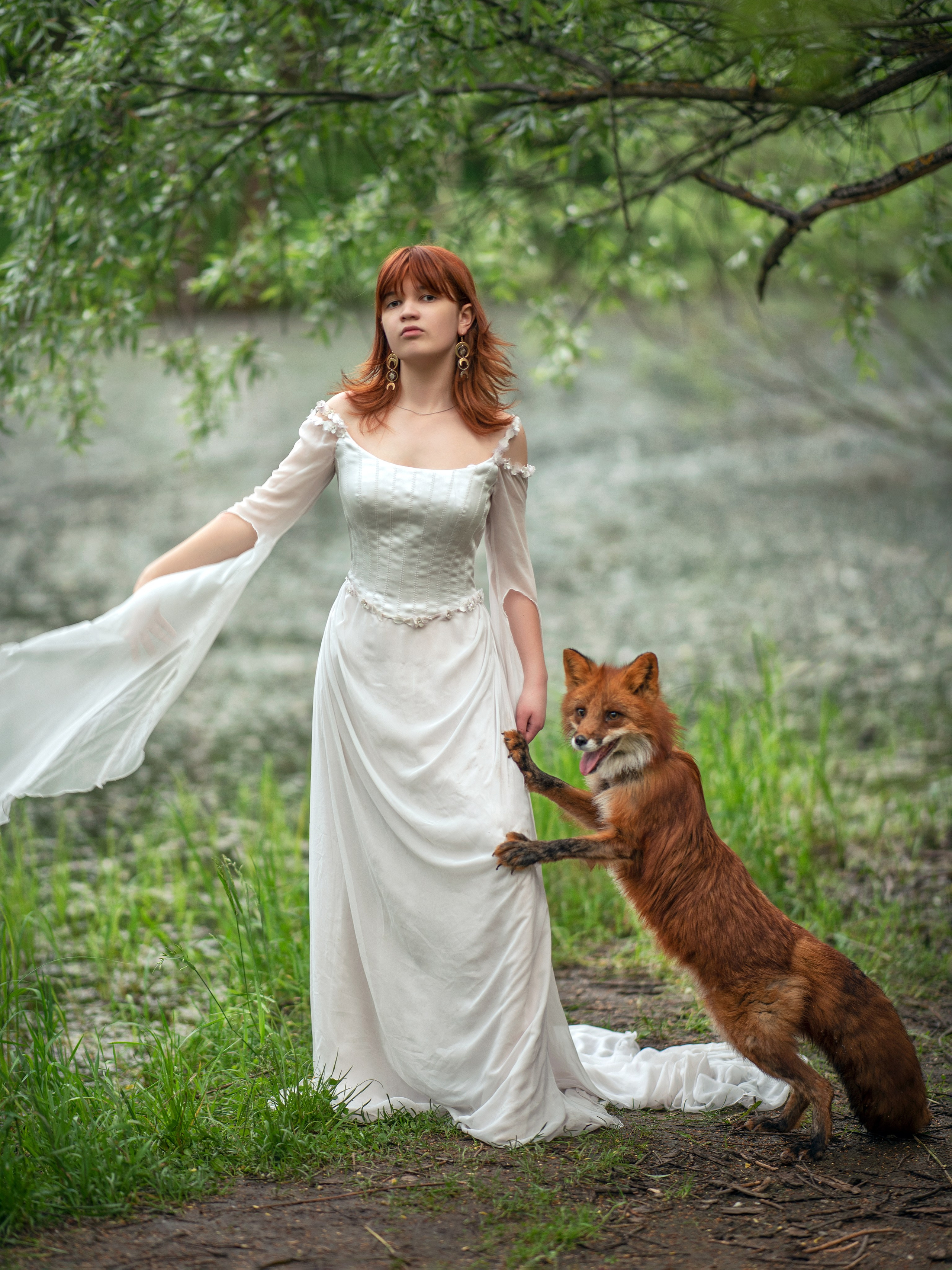 фотосессия с лисой, лиса для фотосессии, рыжая лиса, юлиана бевз, сказочная фотосессия, сказочная фотография, волшебная фотосессия, фотосессия с лисой в москве, фотосессия в москве, оригинальная фотосессия москва, девушка с лисой, девушка и лиса
