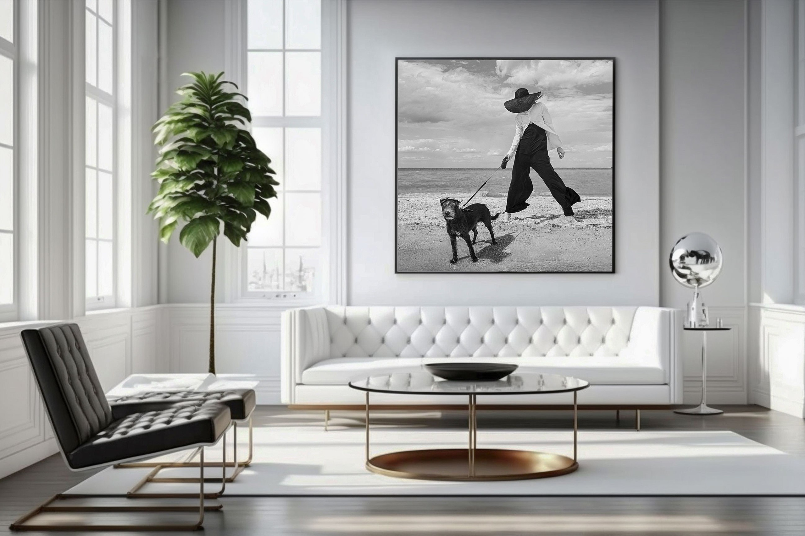 Купить черно-белую картину для интерьера гостиной