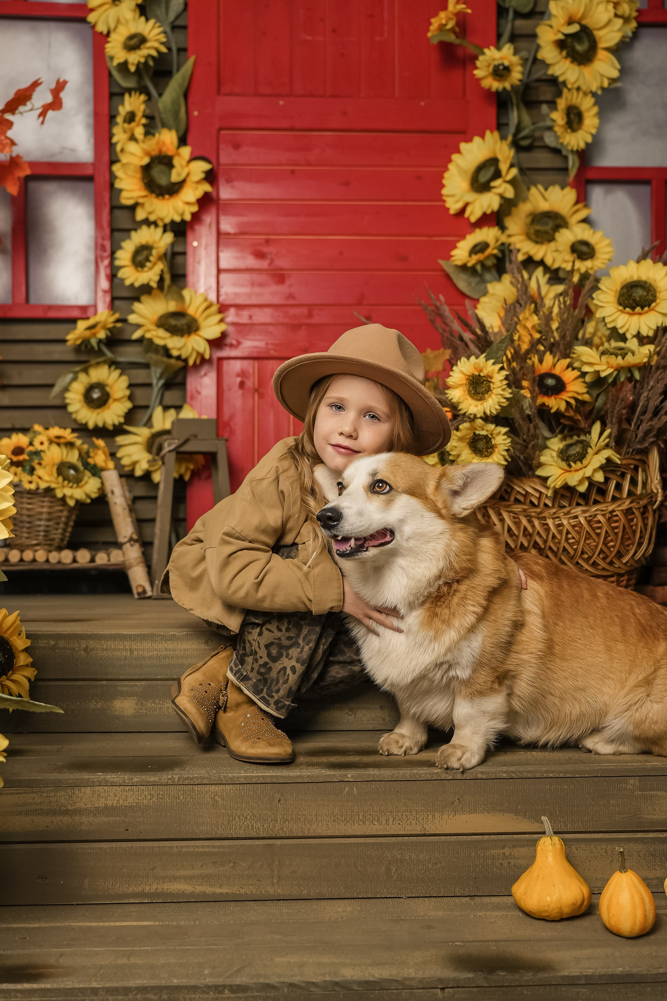 Фотосессия с корги, осенняя фотосессия с корги, аренда корги. Семейный и детский фотограф в Москве Мария Быкова