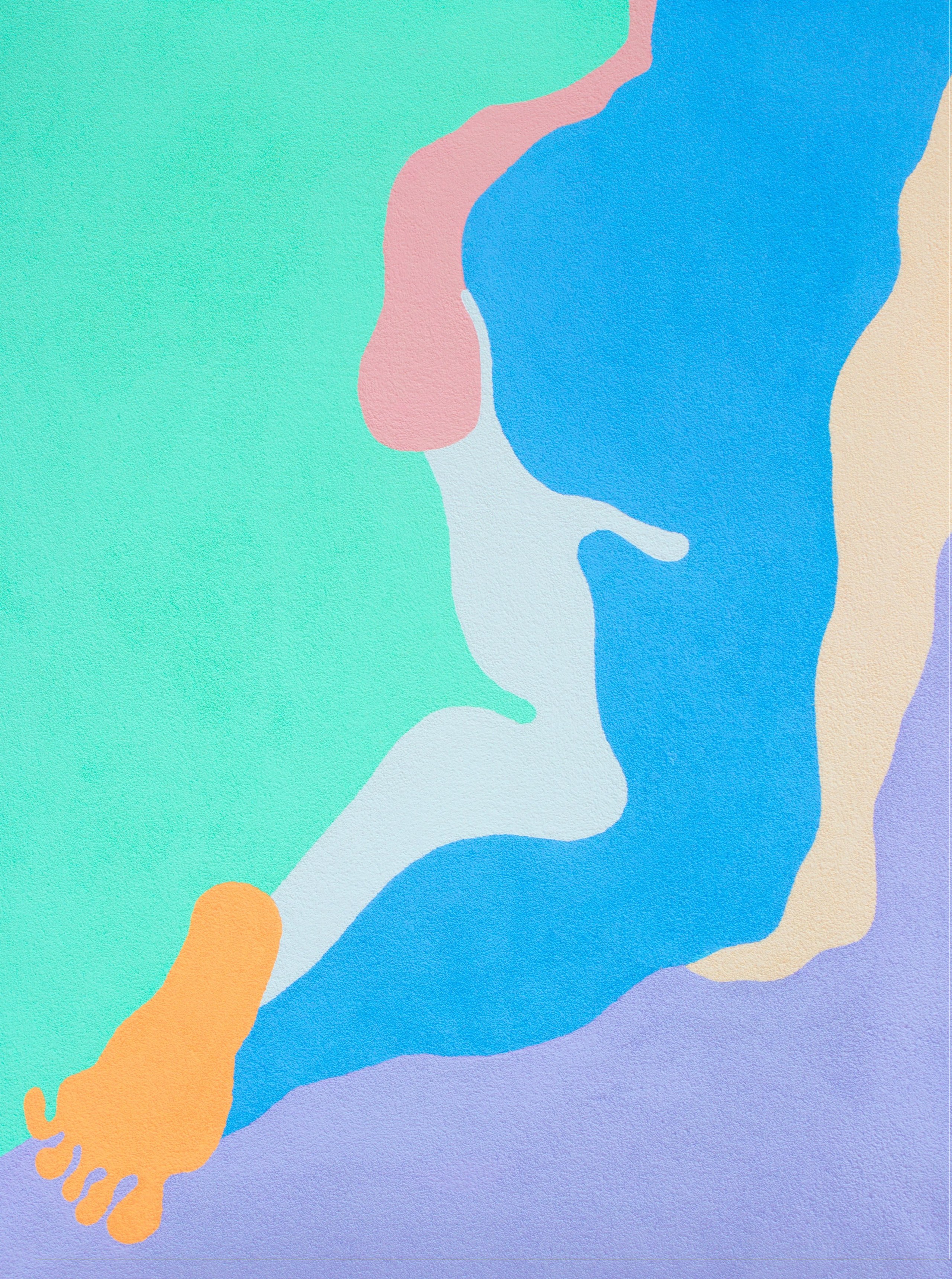 ДЕВЯТАЯ 1 бумага, манка, гуашь, колеровочная паста 60х80 см 2020 г 25.000 р