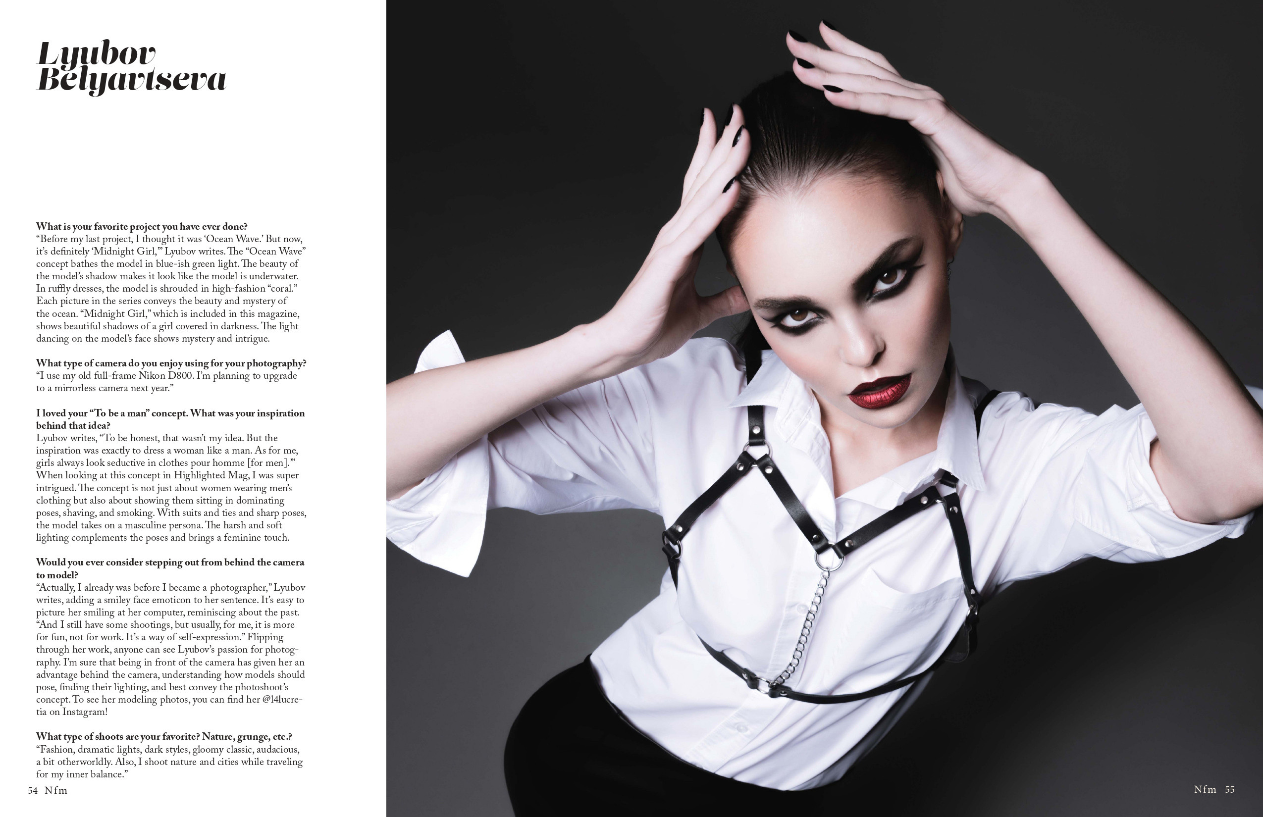 New Face (OCT 2021) + exclusive interview. Фотограф Любовь Белявцева