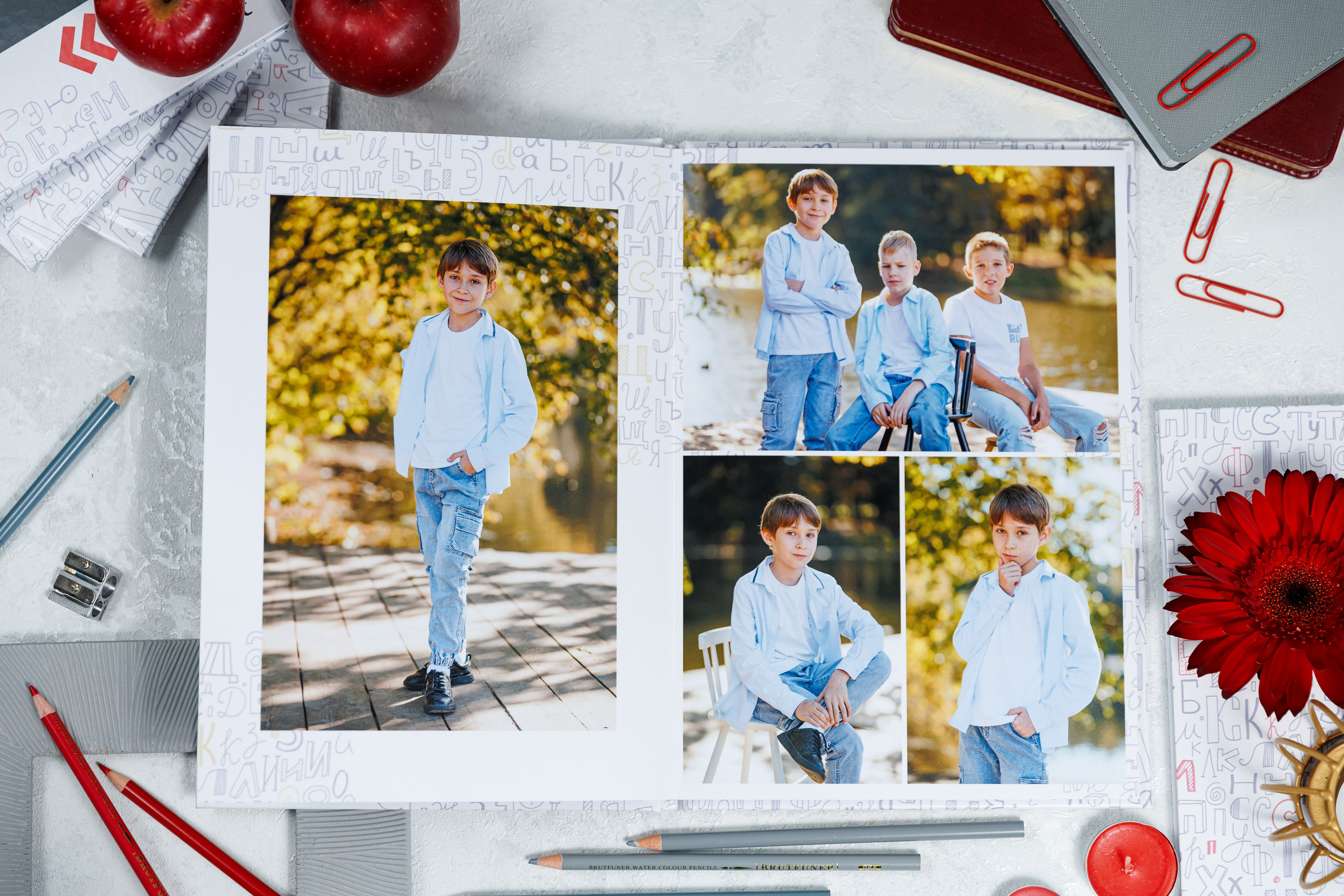 Выпускные альбомы 4 класс. Семейный и детский фотограф Комина Елена, Власиха, Одинцово